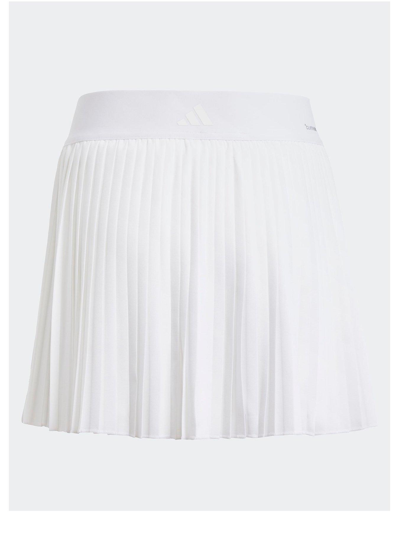 Image 2 of 5 of adidas Girls Tennis Club Pleated Skirt - White