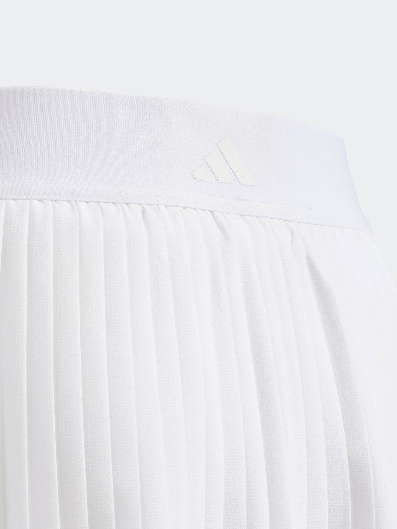 Image 3 of 5 of adidas Girls Tennis Club Pleated Skirt - White