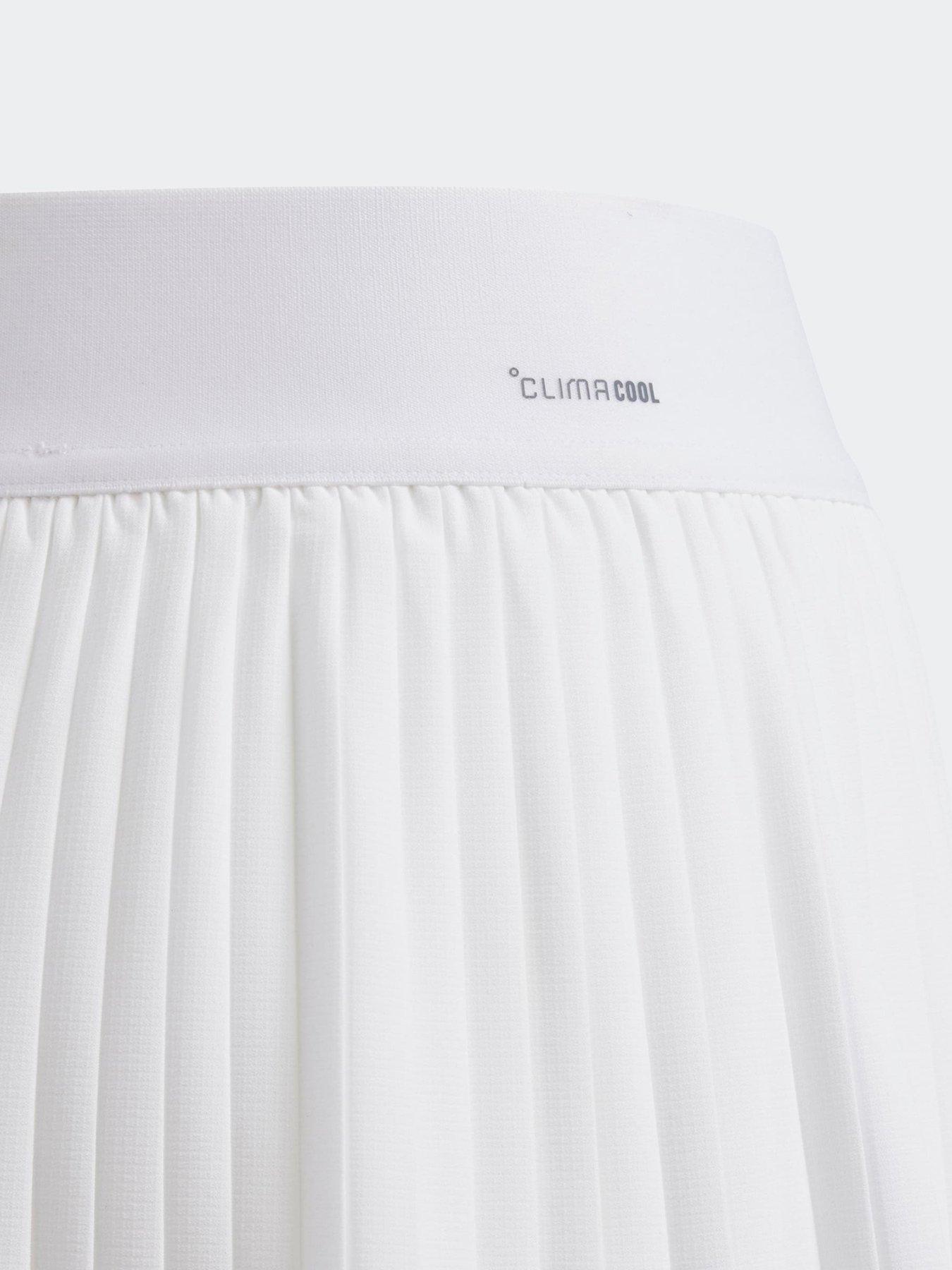 Image 5 of 5 of adidas Girls Tennis Club Pleated Skirt - White