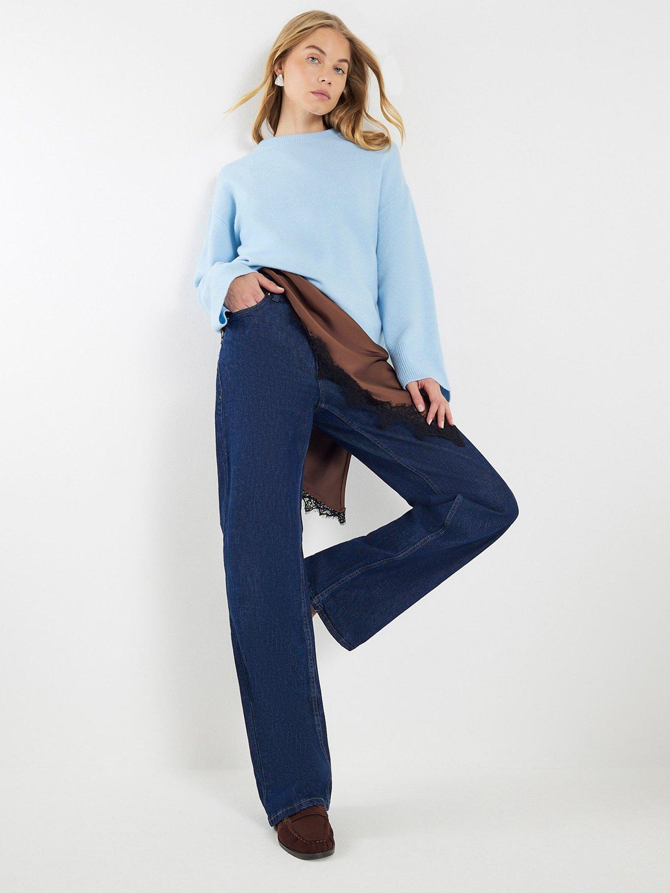 front image of river-island-relaxed-straight-massimo-jeans-blue