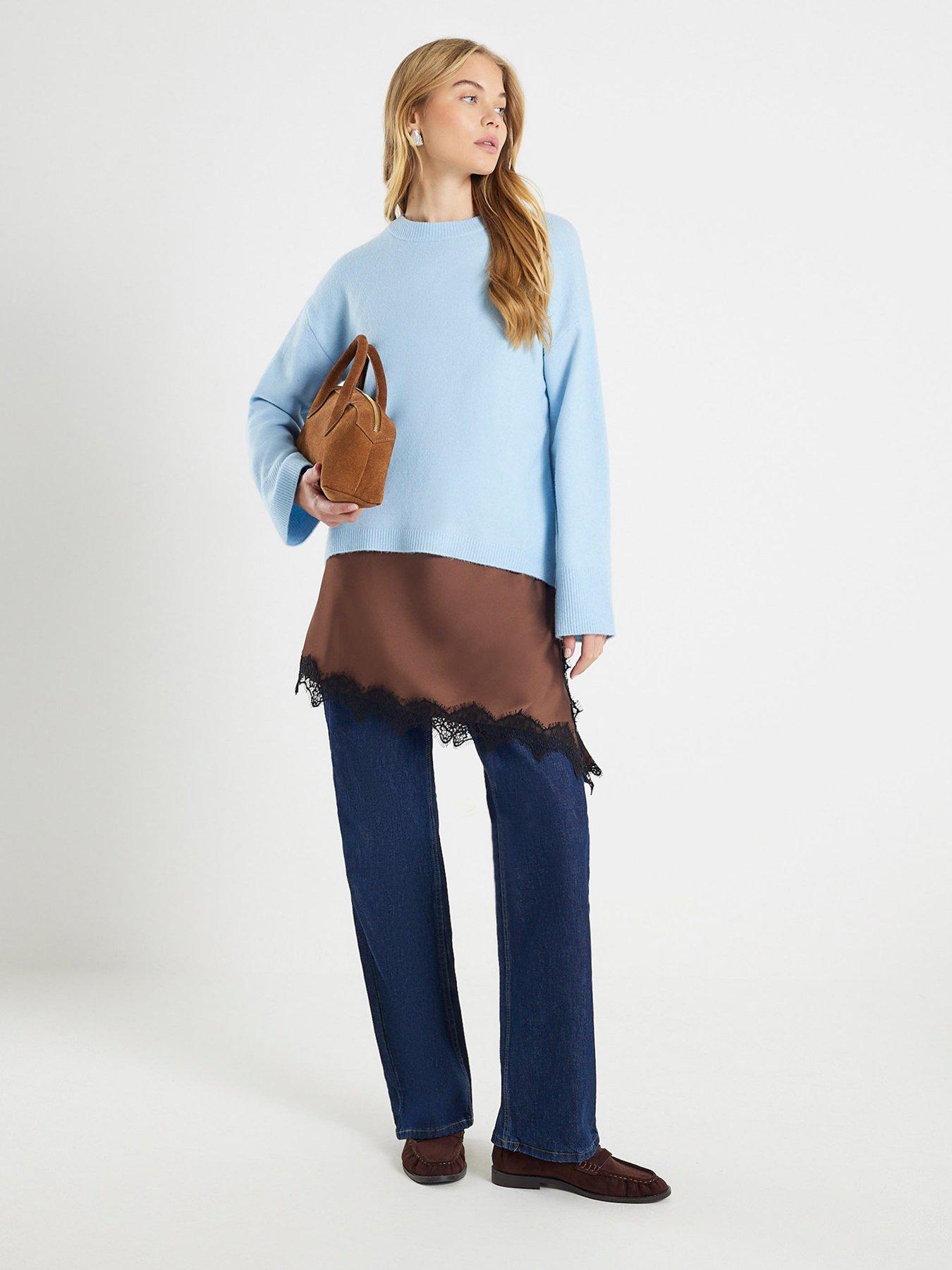  image of river-island-relaxed-straight-massimo-jeans-blue