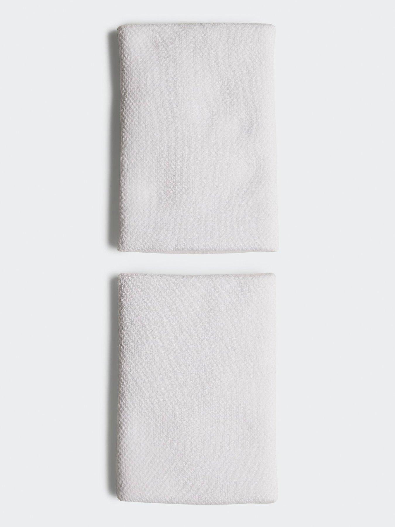 Image 2 of 3 of adidas Mens Tennis Wrist Band - White