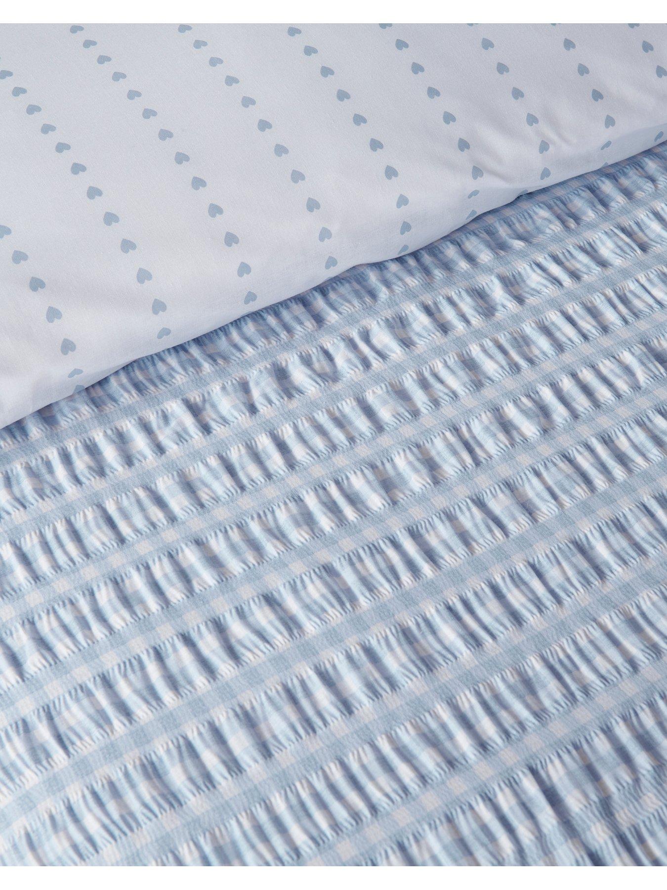 Image 3 of 4 of Copenhagen Home Gingham Blue Duvet Cover Set - Single