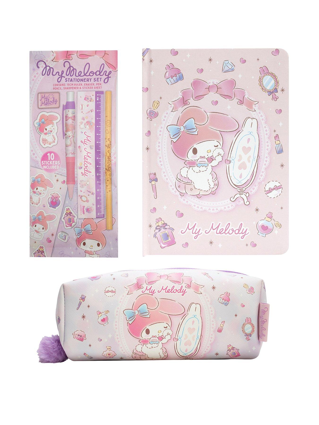 Image 1 of 4 of Hello Kitty My Melody Notebook, Pencil Case and Stationary Set