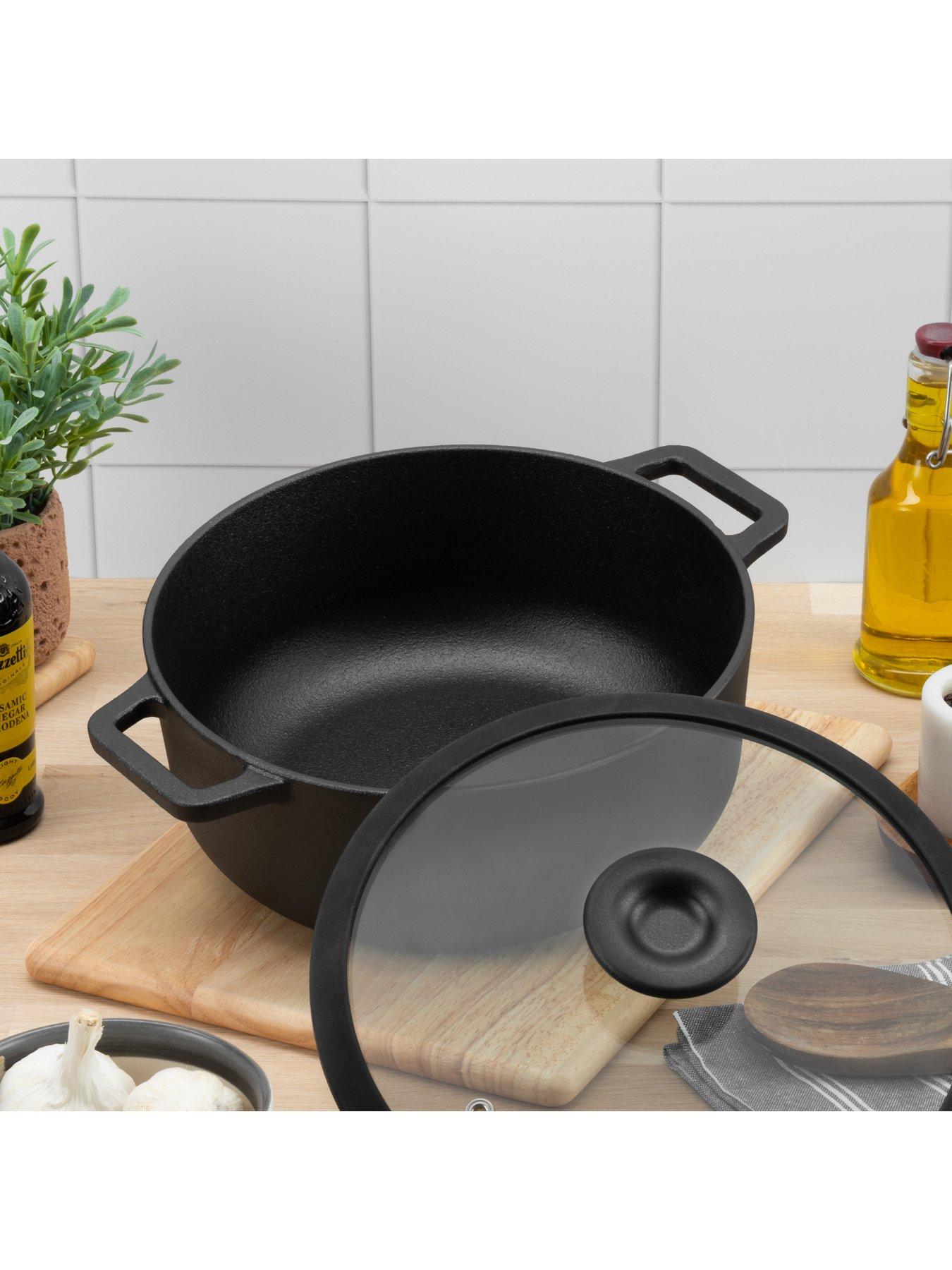 Image 3 of 5 of Prestige Cast Iron 24cm/ 4.6l Casserole With Glass Lid