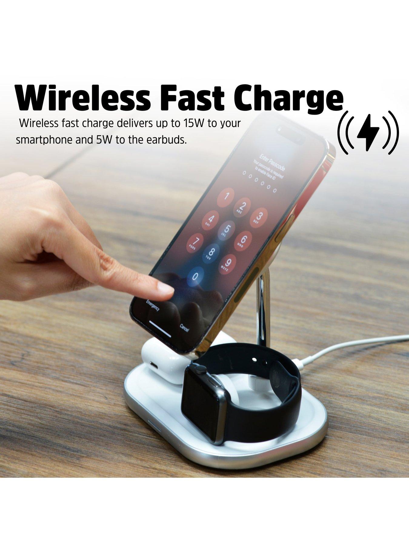Image 3 of 7 of Energizer WCP303 15W 3-in-1 QI Wireless Stand Black