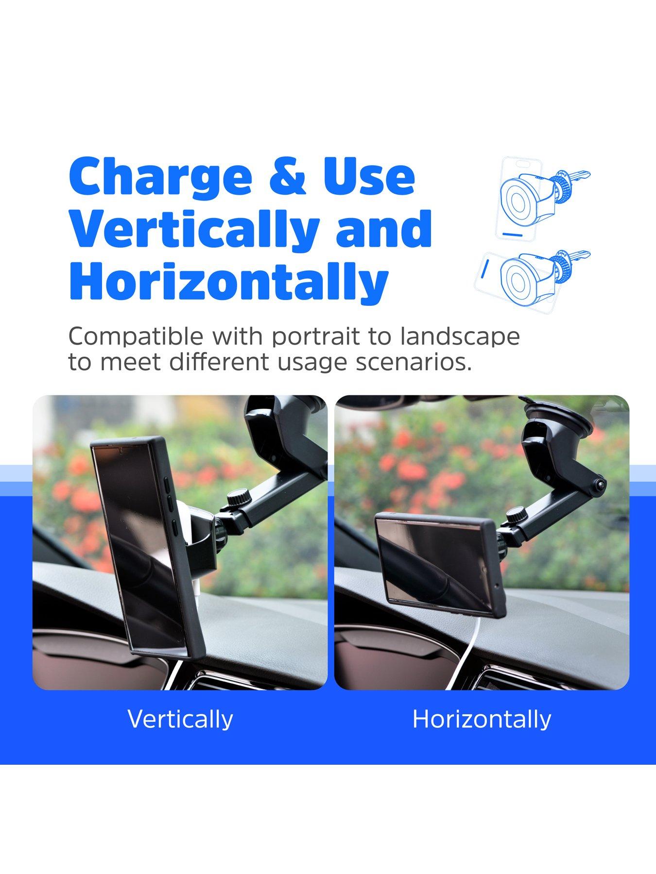  image of energizer-in-car-magnetic-qi-wireless-chargerampairpods-black