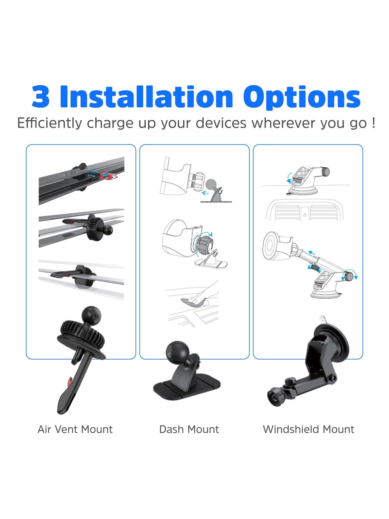  image of energizer-in-car-magnetic-qi-wireless-chargerampairpods-black