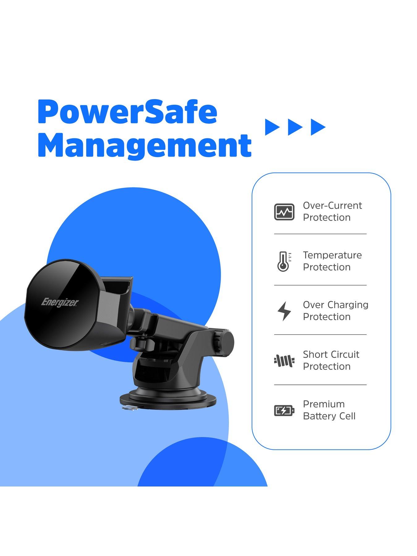  image of energizer-in-car-magnetic-qi-wireless-chargerampairpods-black