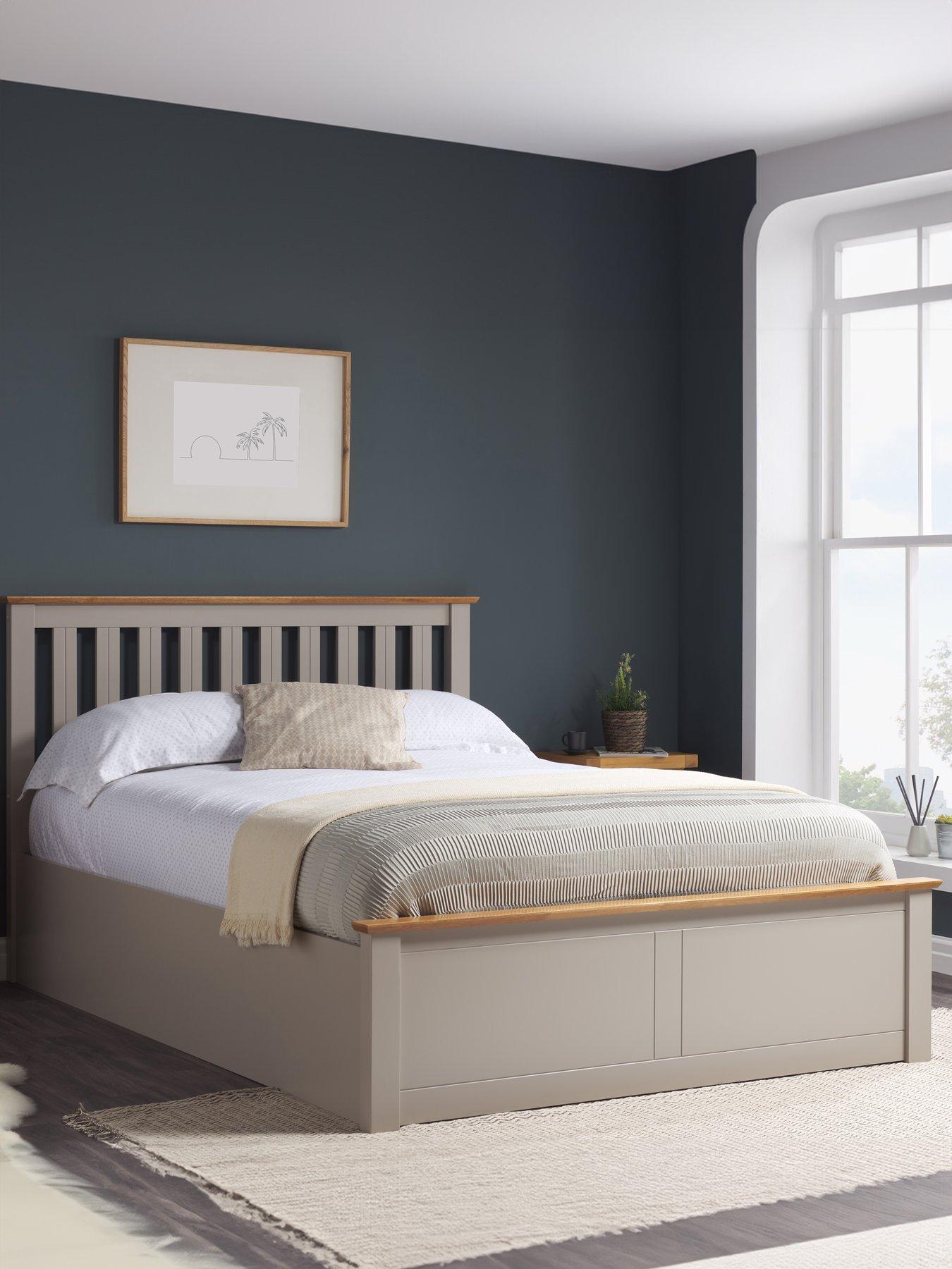 undefined Phoenix Ottoman Wooden Bed - Grey