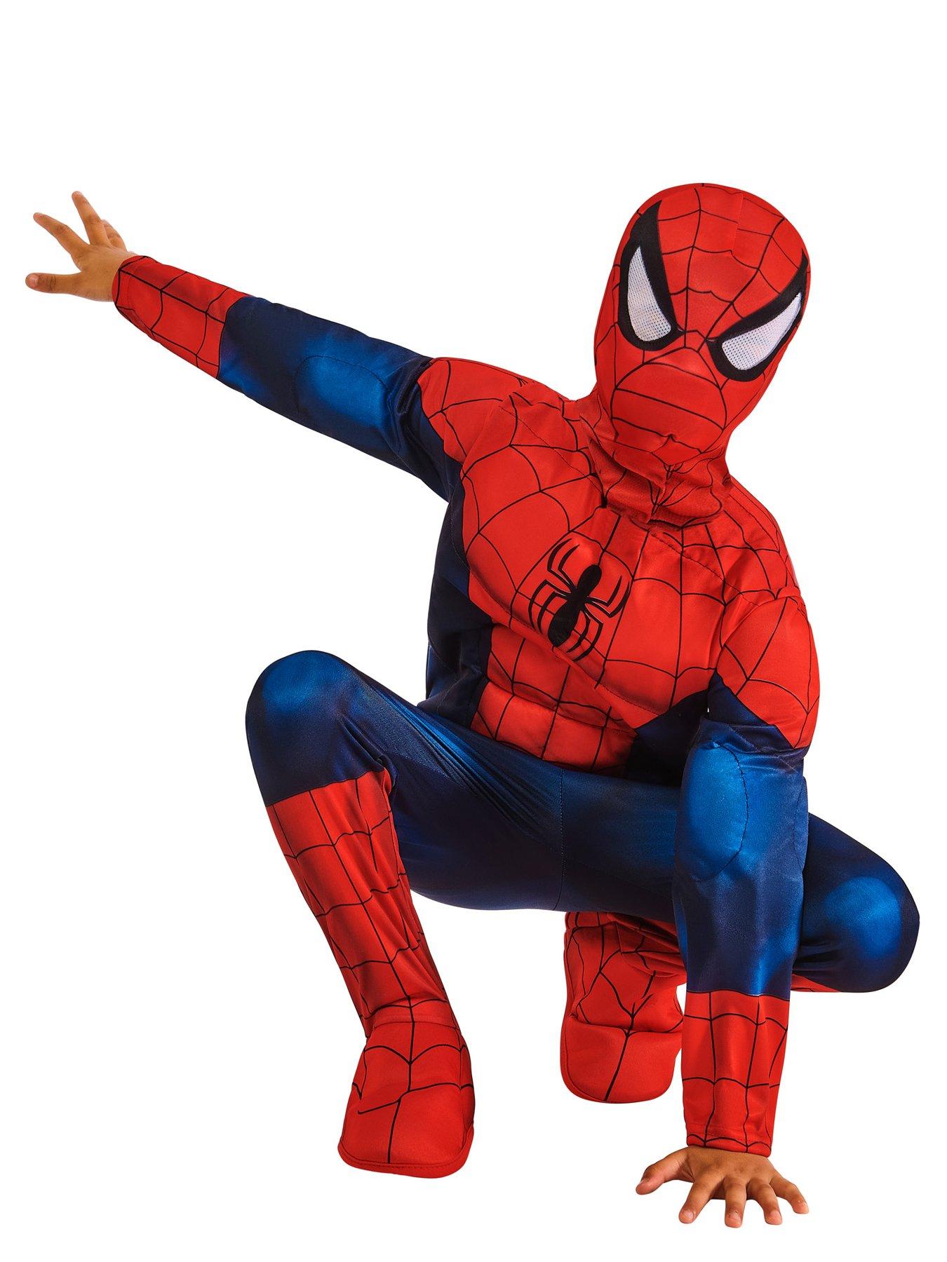 Image 6 of 6 of Spiderman Deluxe Child Costume - Red/Blue