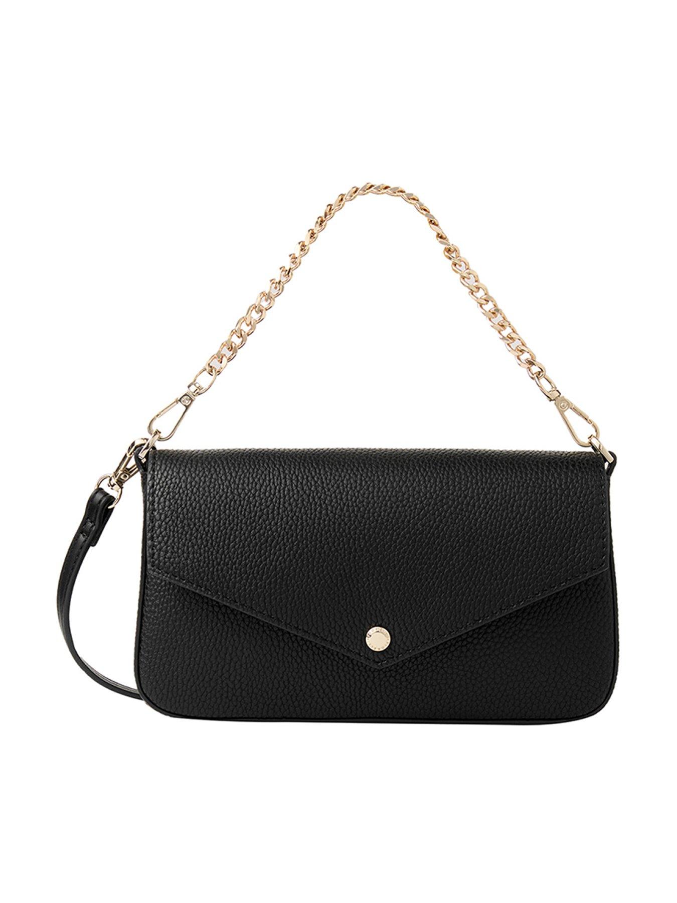 fiorelli-lacey-chain-clutch-black