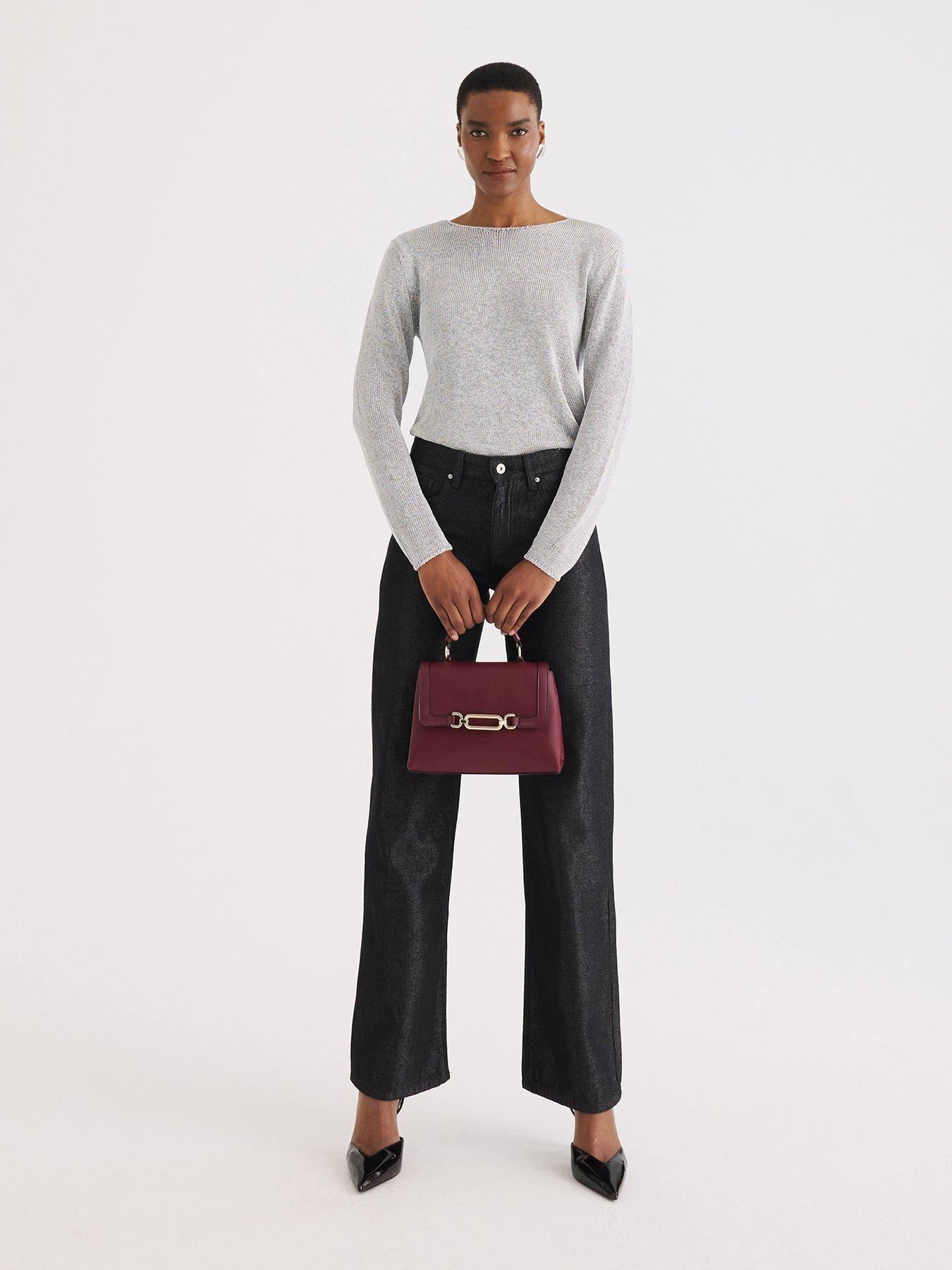 stillFront image of fiorelli-emilia-top-handle-grab-bag-dark-red