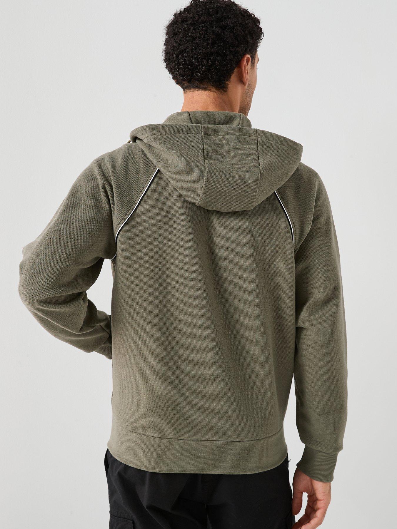 Image 2 of 6 of BOSS Join Saggy Piped Zip Through Hoodie - Green