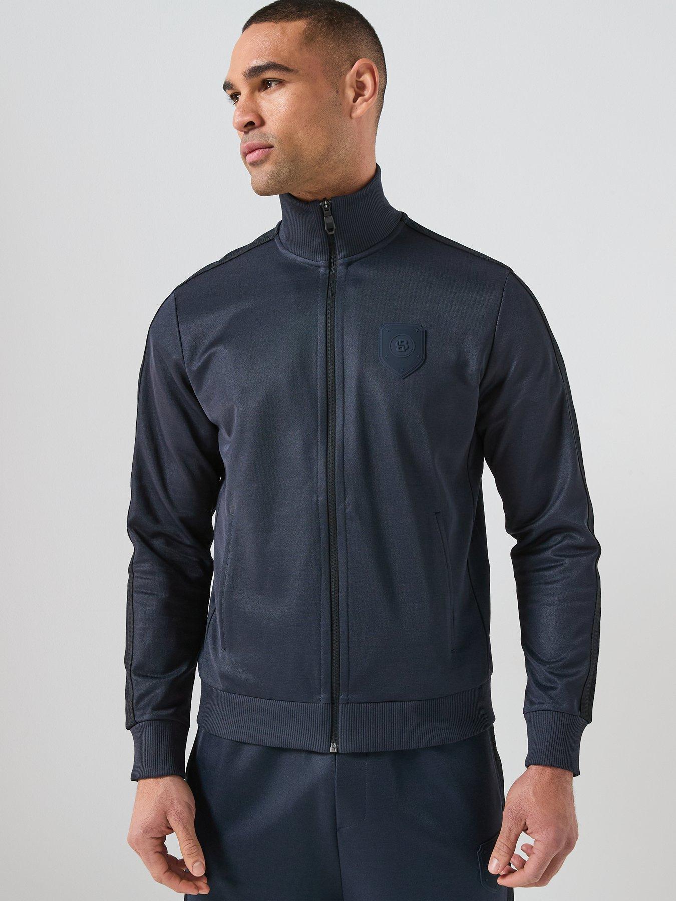  image of boss-blokecore-lux-skarley-full-zip-sweat-top-navy