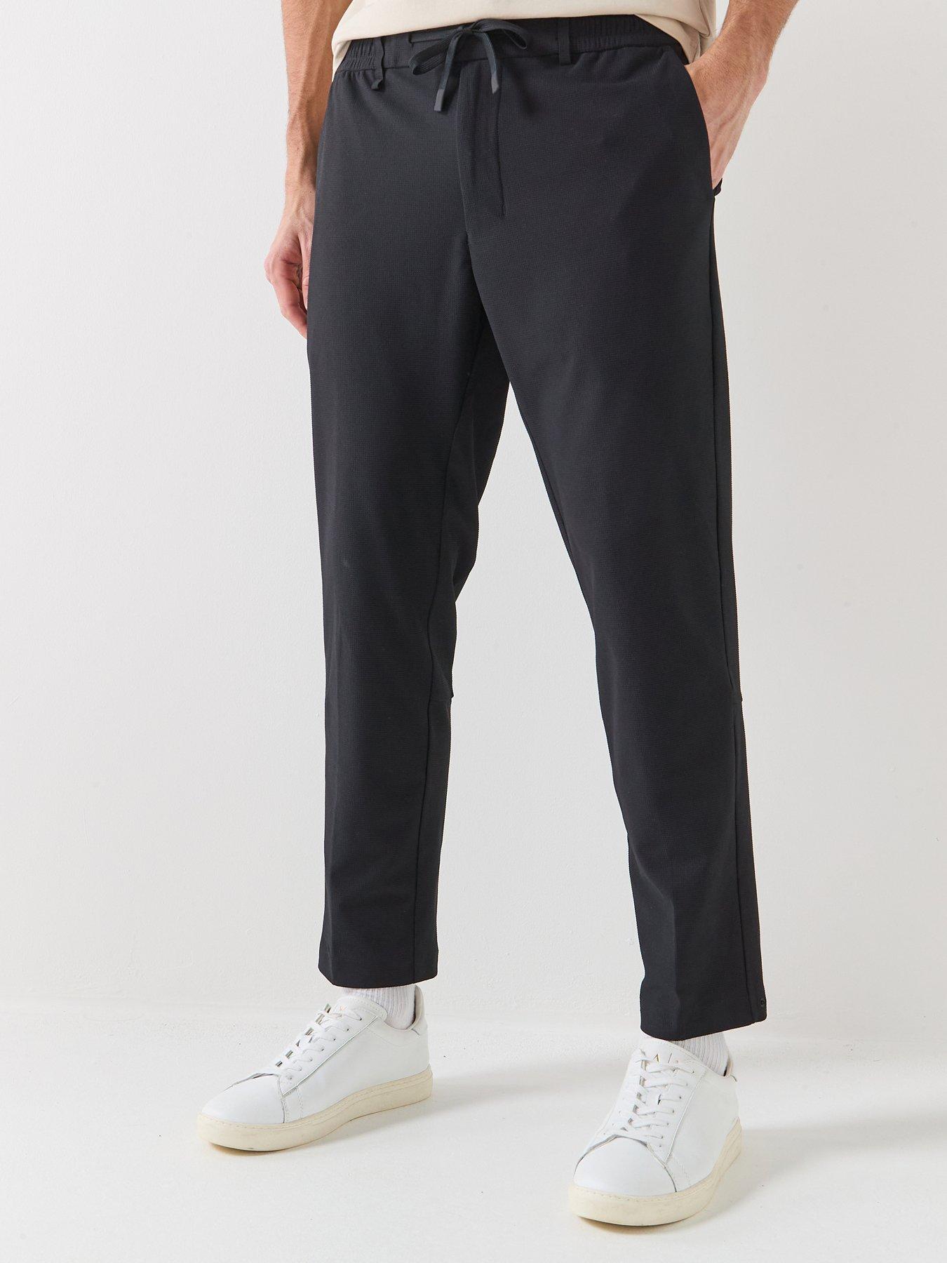Image 1 of 5 of BOSS Tr_Basin Waffle Trousers - Black