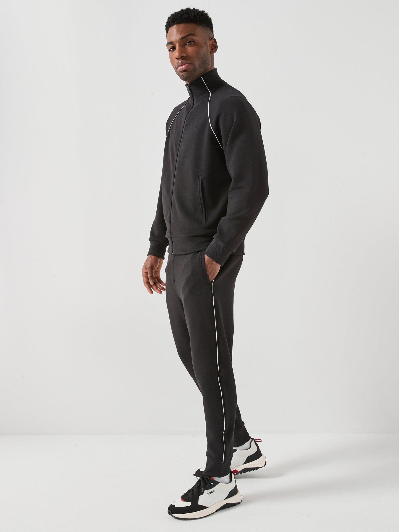  image of boss-tracksuit-full-zip-sweat-set-black