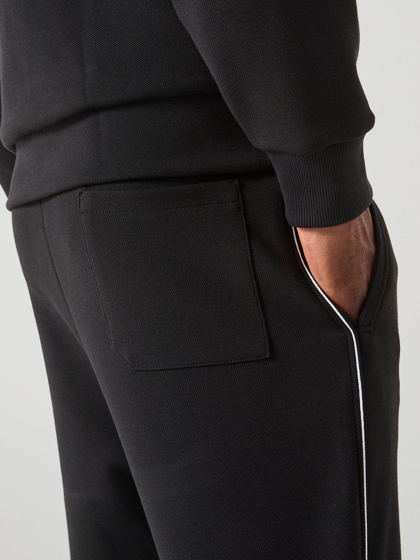  image of boss-tracksuit-full-zip-sweat-set-black