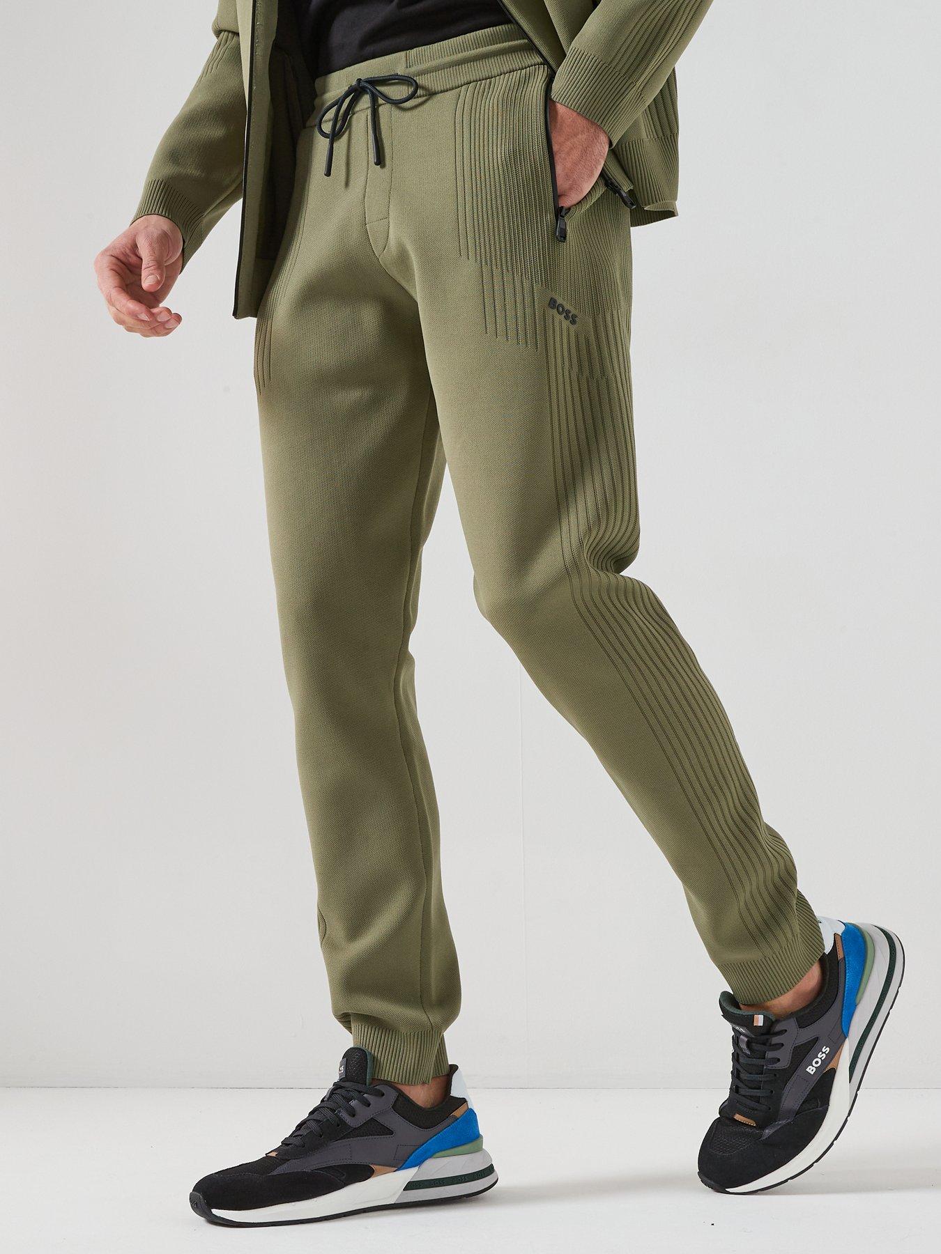 BOSS Knitted Joggers - Green