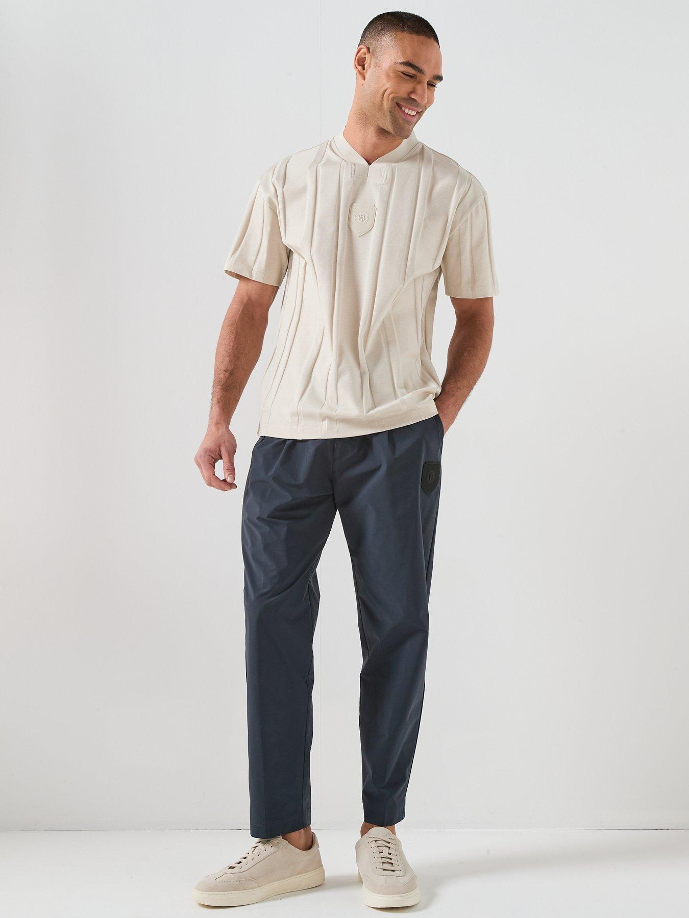  image of boss-retro-port-t-shirt-beige