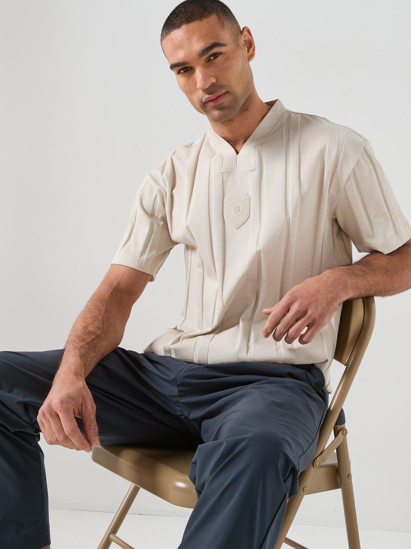  image of boss-retro-port-t-shirt-beige