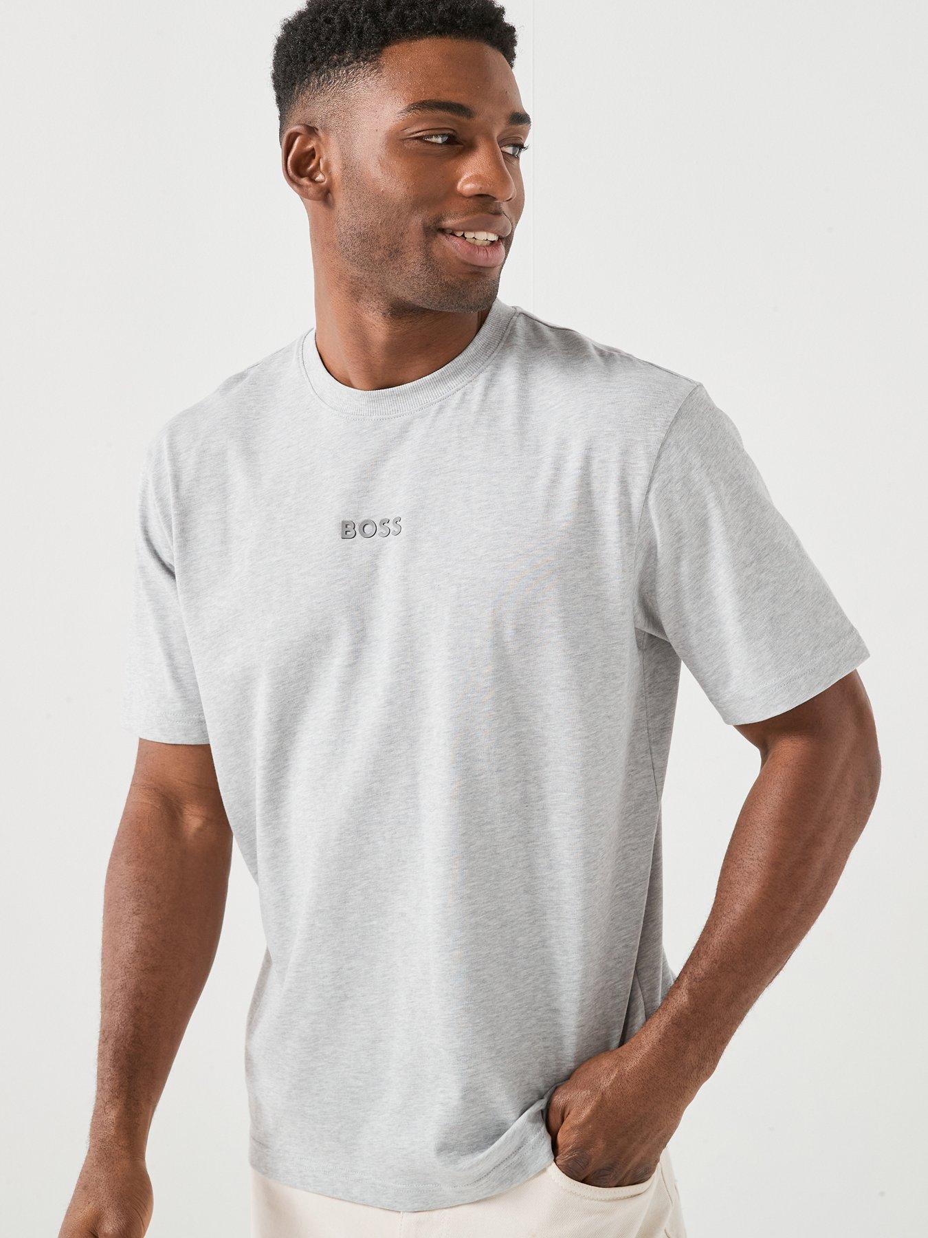 BOSS Boss Tee 10 Oversize Fit Centre Tonal Logo T-shirt - Grey
