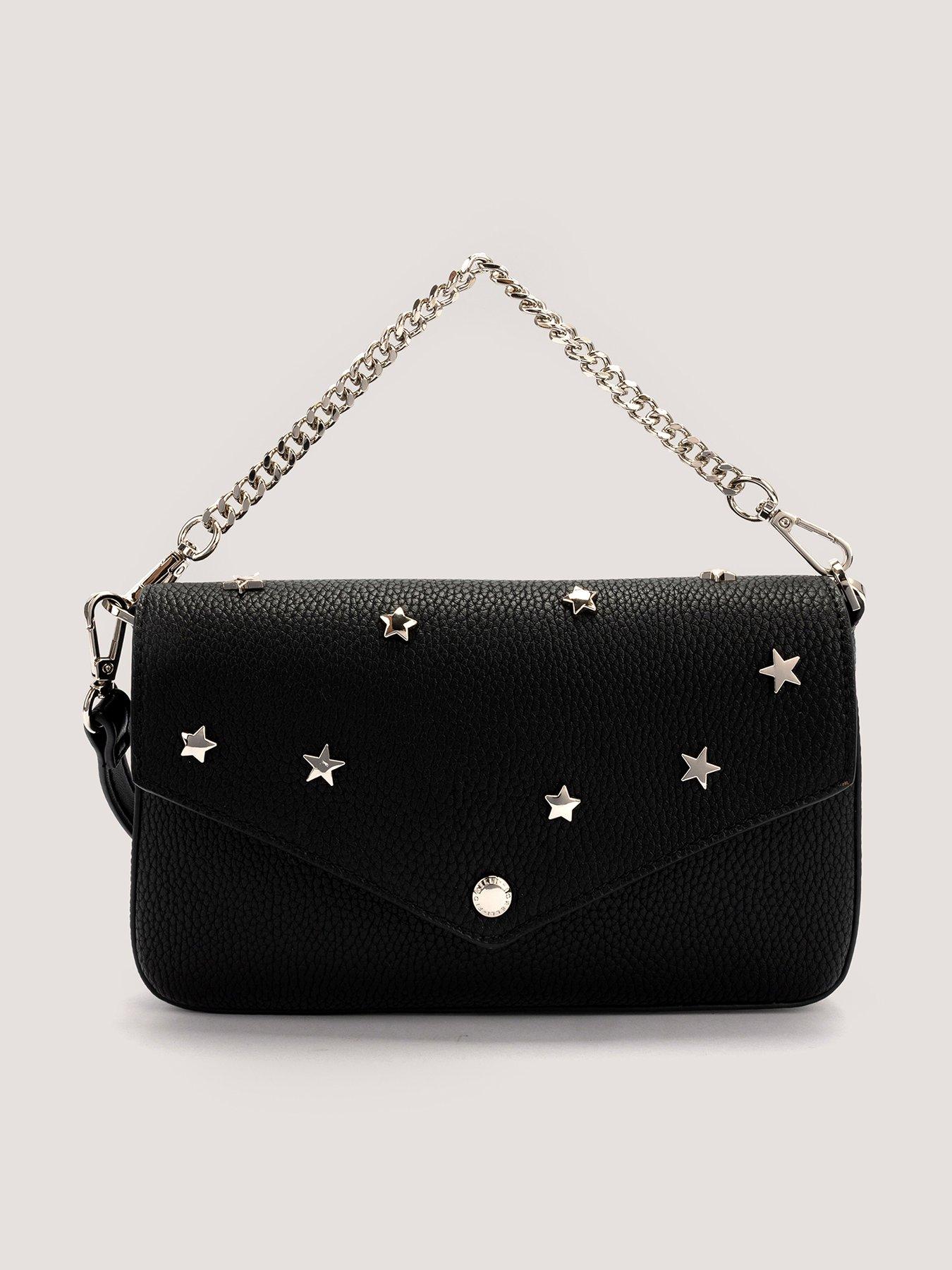 fiorelli-lacey-chain-clutch-black
