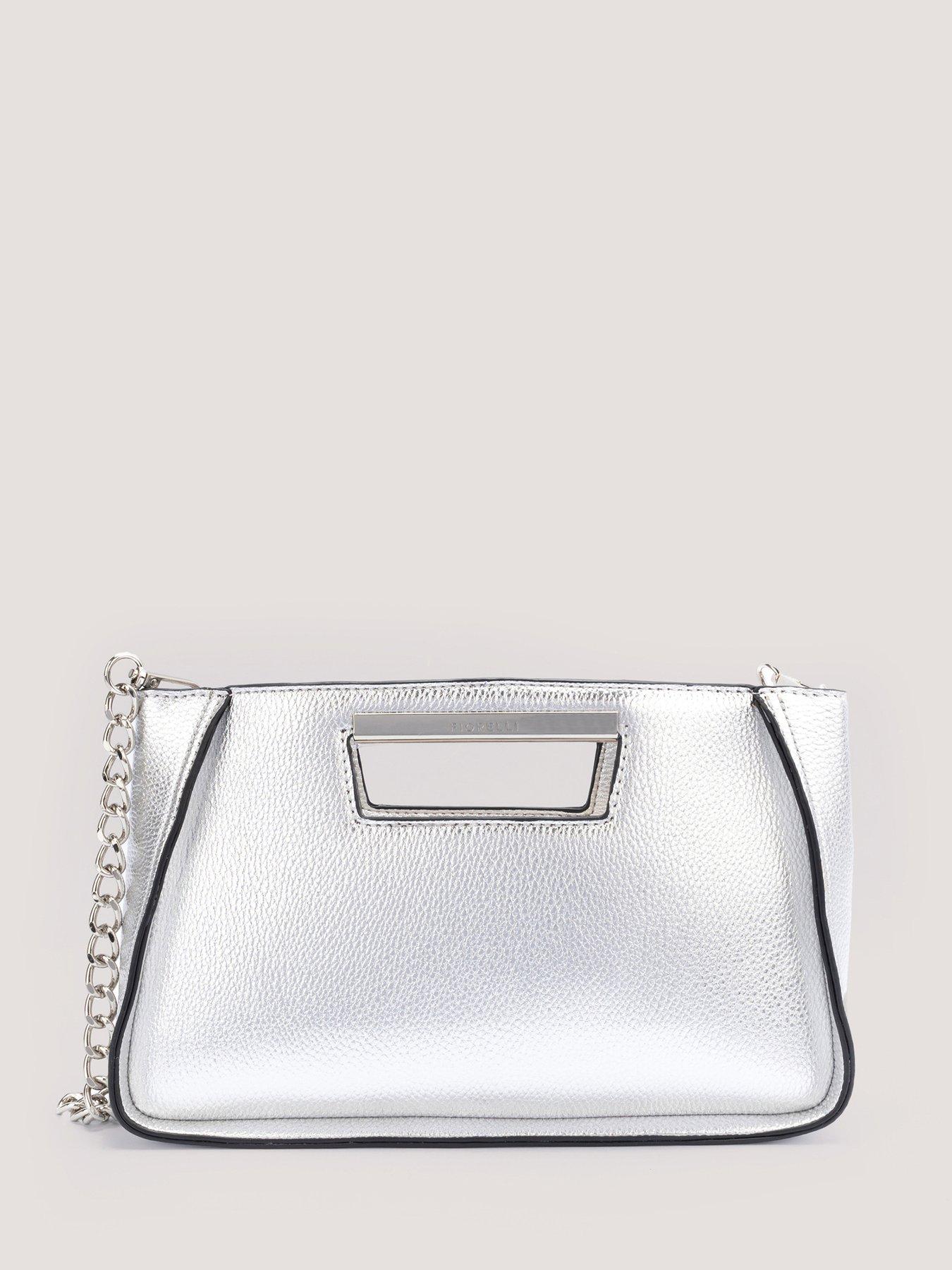  image of fiorelli-lola-hard-handle-clutch-bag-silver