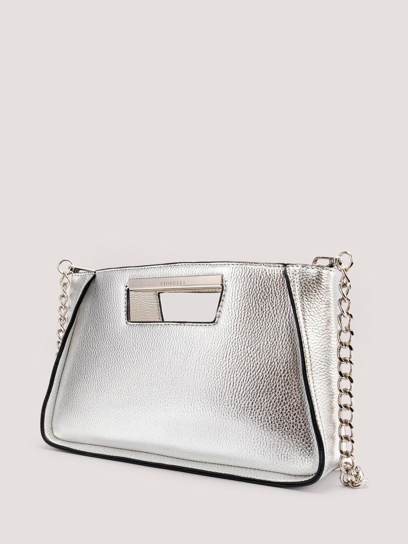  image of fiorelli-lola-hard-handle-clutch-bag-silver