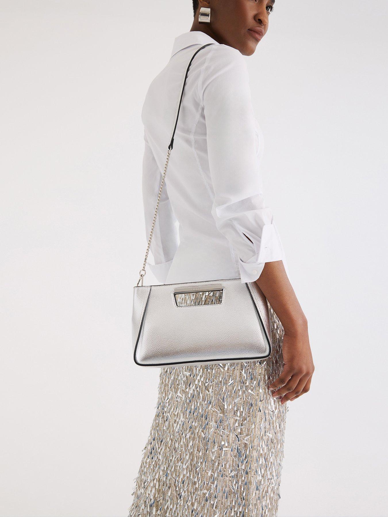  image of fiorelli-lola-hard-handle-clutch-bag-silver