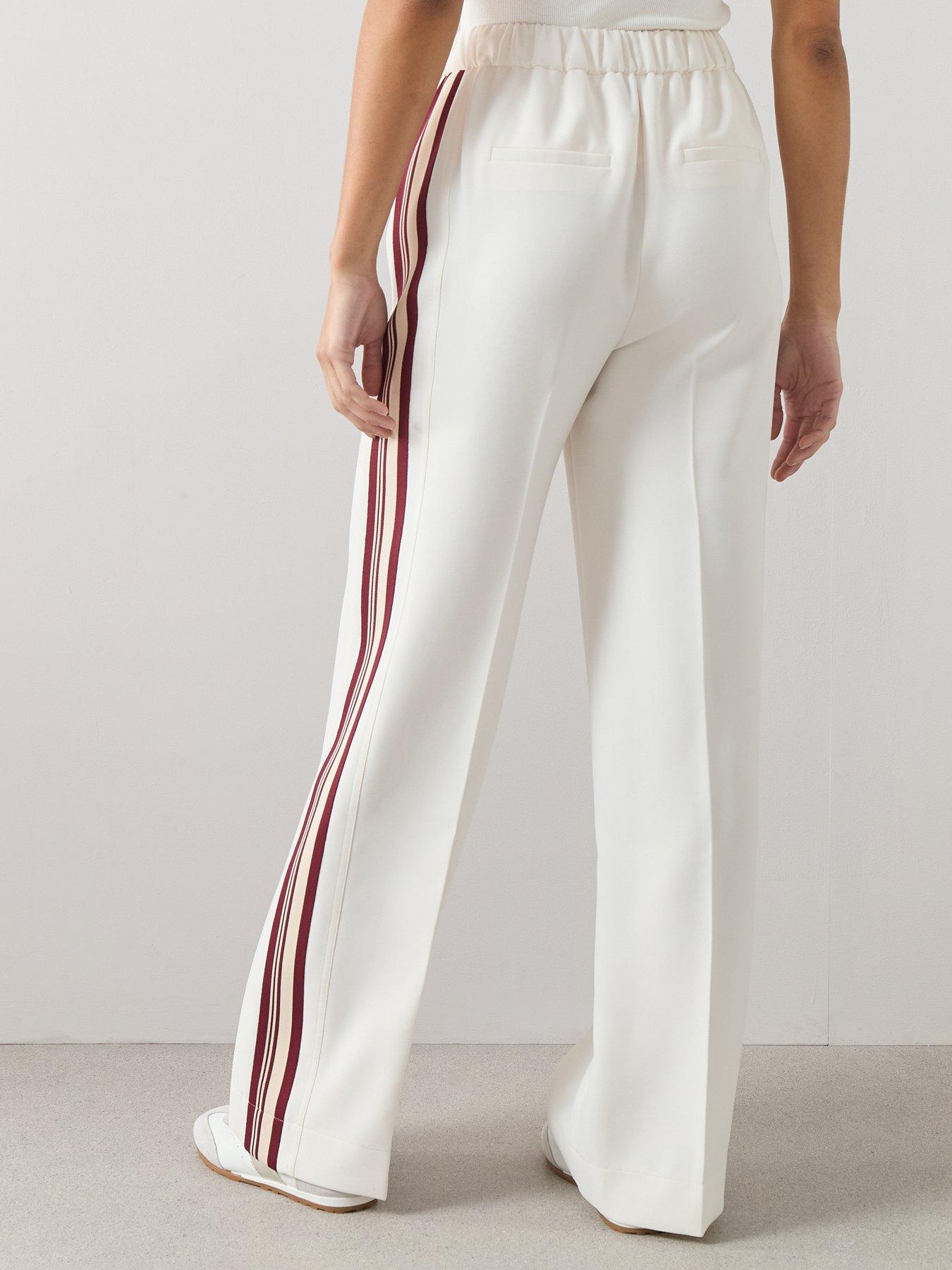 Image 2 of 6 of The Very Collection Side Stripe Smart Joggers - Cream
