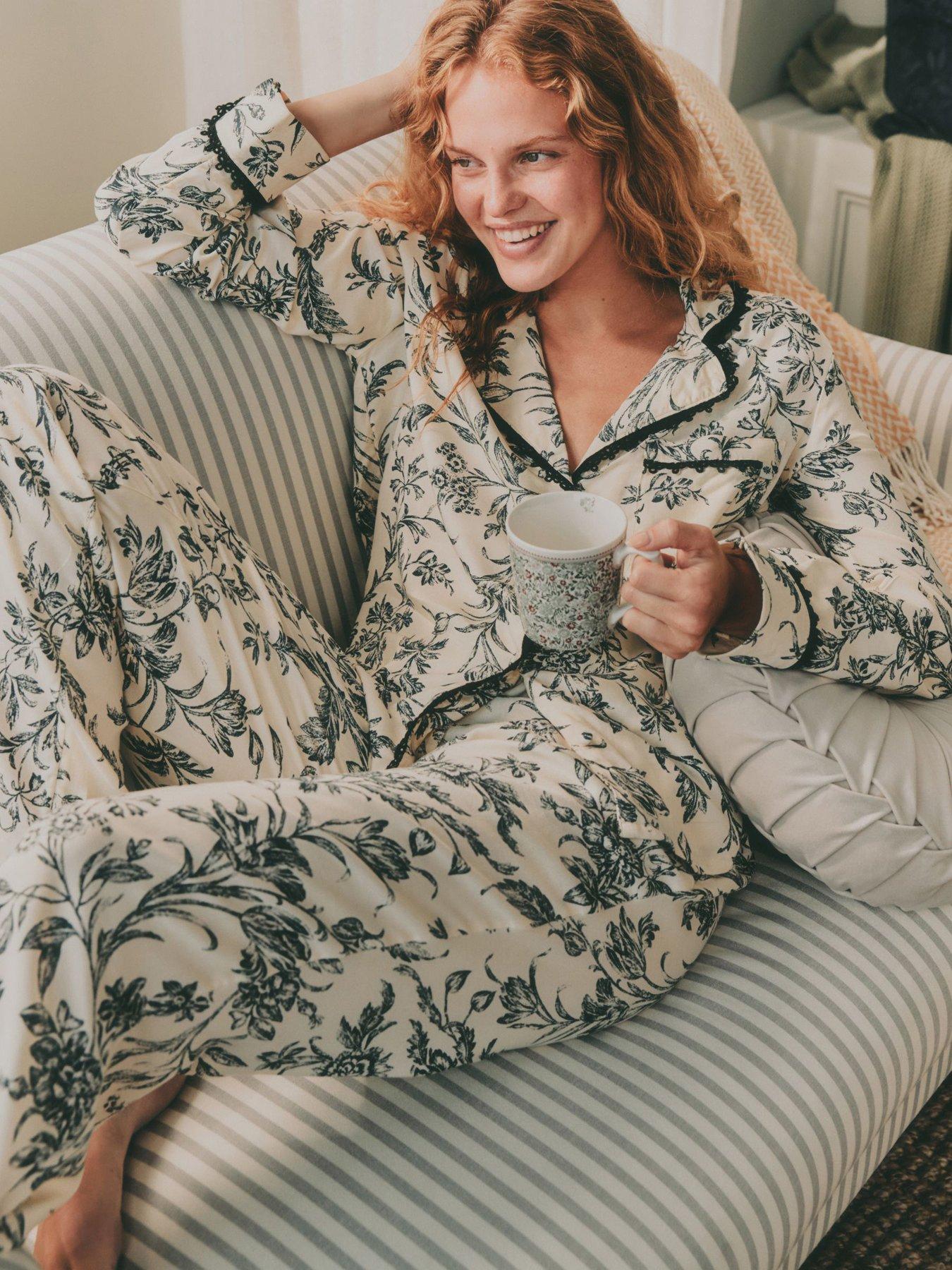  image of laura-ashley-lloyd-mono-button-through-black