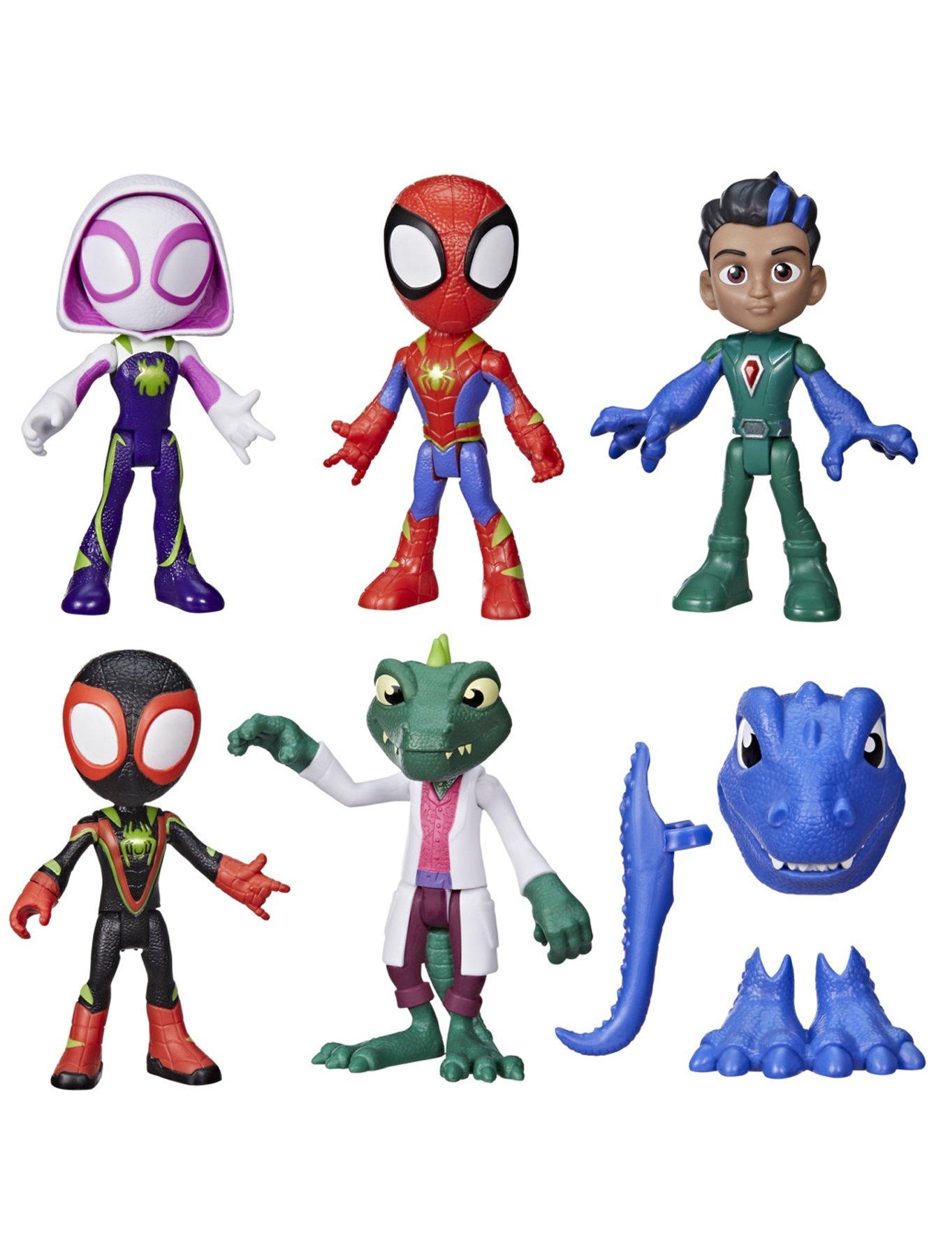 Image 2 of 5 of Spidey and His Amazing Friends Spidey and His Amazing Friends Dino-Webs Dino Heroes and Lizard Figure Set