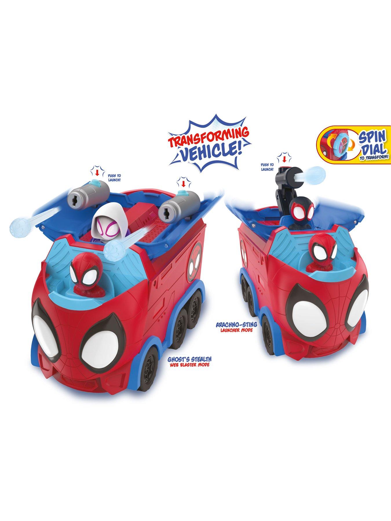 Image 2 of 8 of Spidey and His Amazing Friends Web Spinning Hauler 3-in-1 Transforming Vehicle