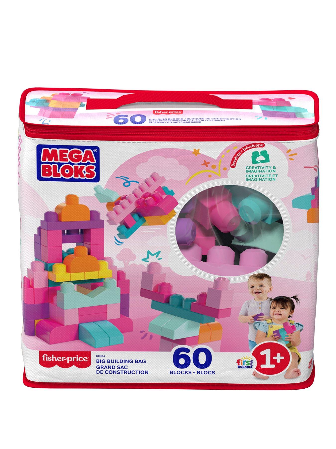  image of mega-first-builders-pink-60-piece-bag