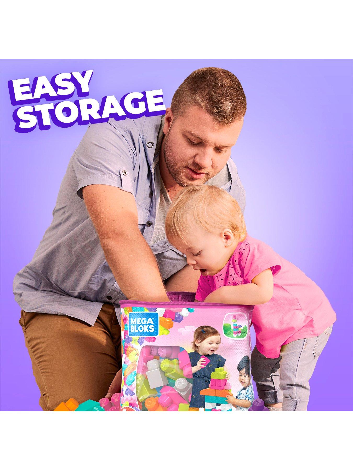  image of mega-first-builders-pink-60-piece-bag