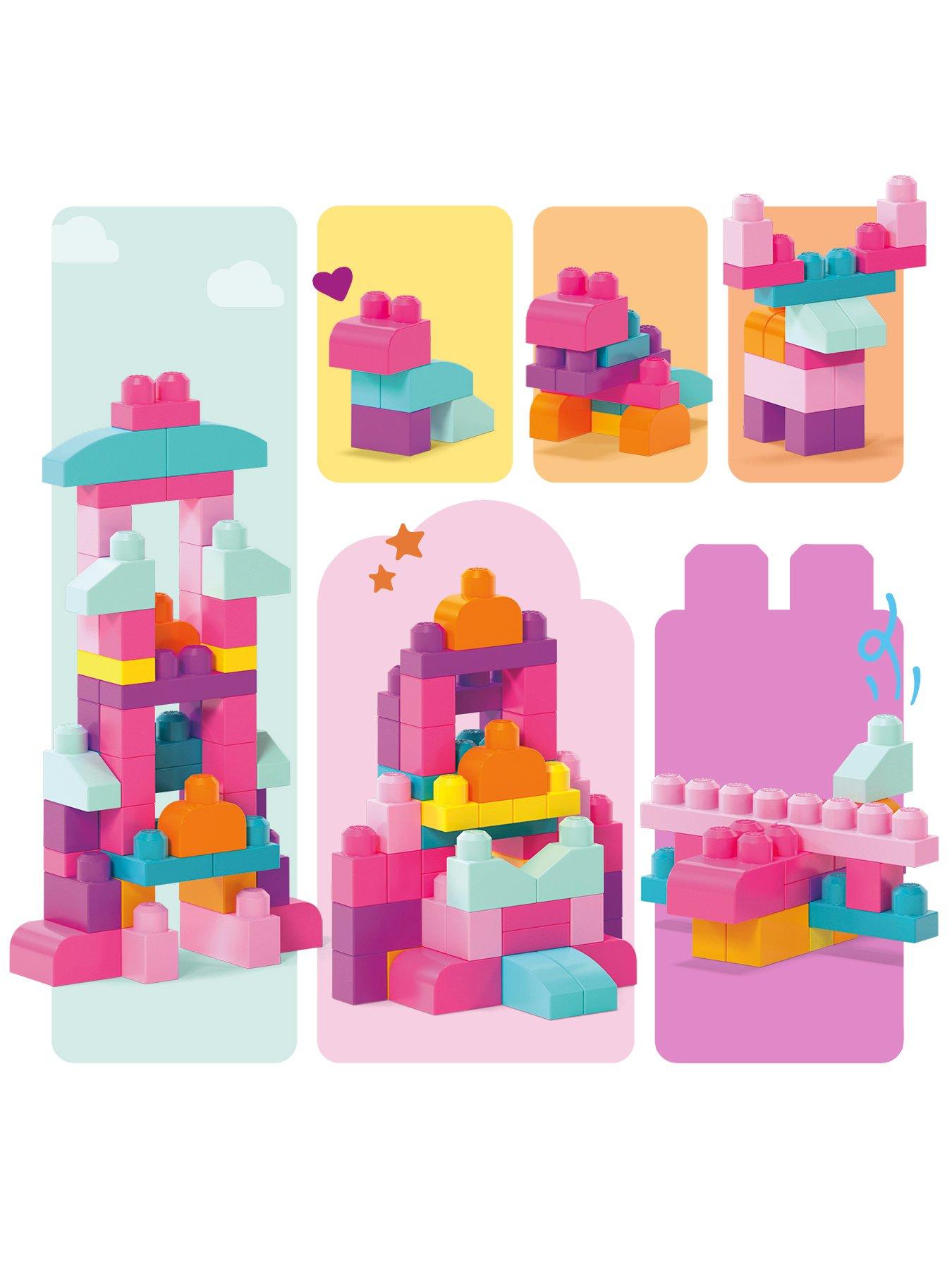  image of mega-first-builders-pink-60-piece-bag