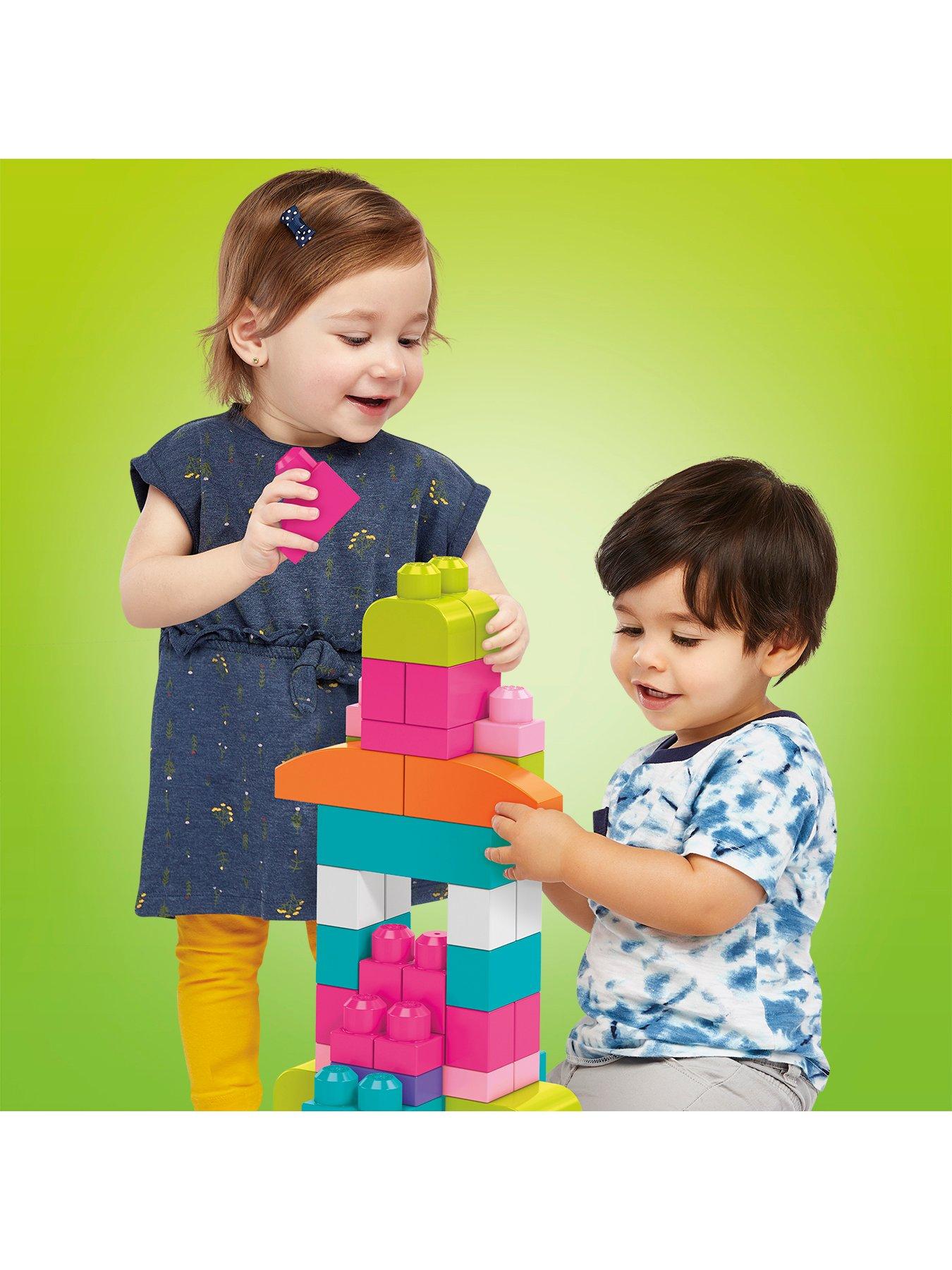  image of mega-first-builders-pink-60-piece-bag