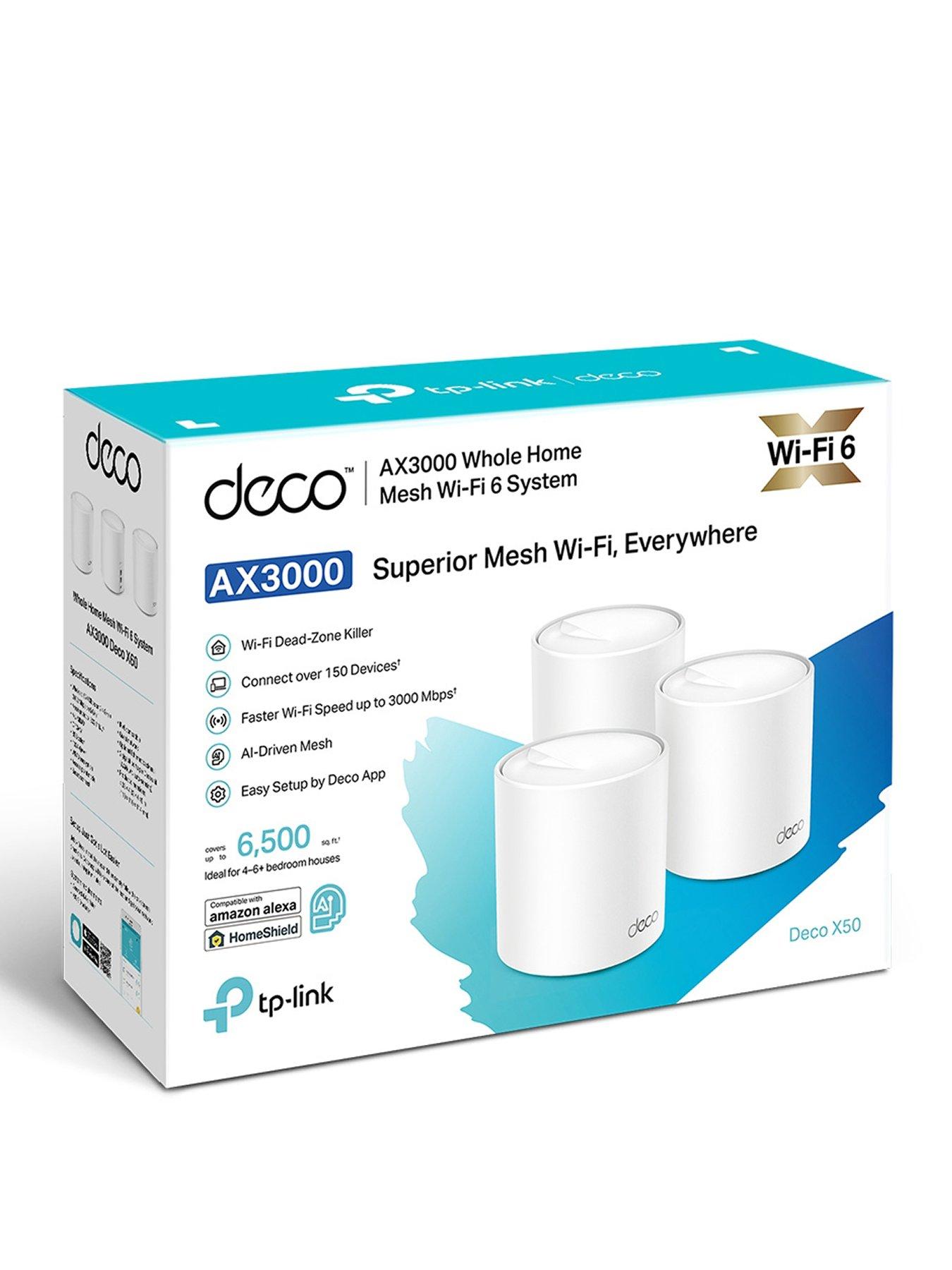 TP Link TP-Link Deco X50(3-pack) AX3000 Whole Home Mesh Wi-Fi 6 System, HomeShield Protection