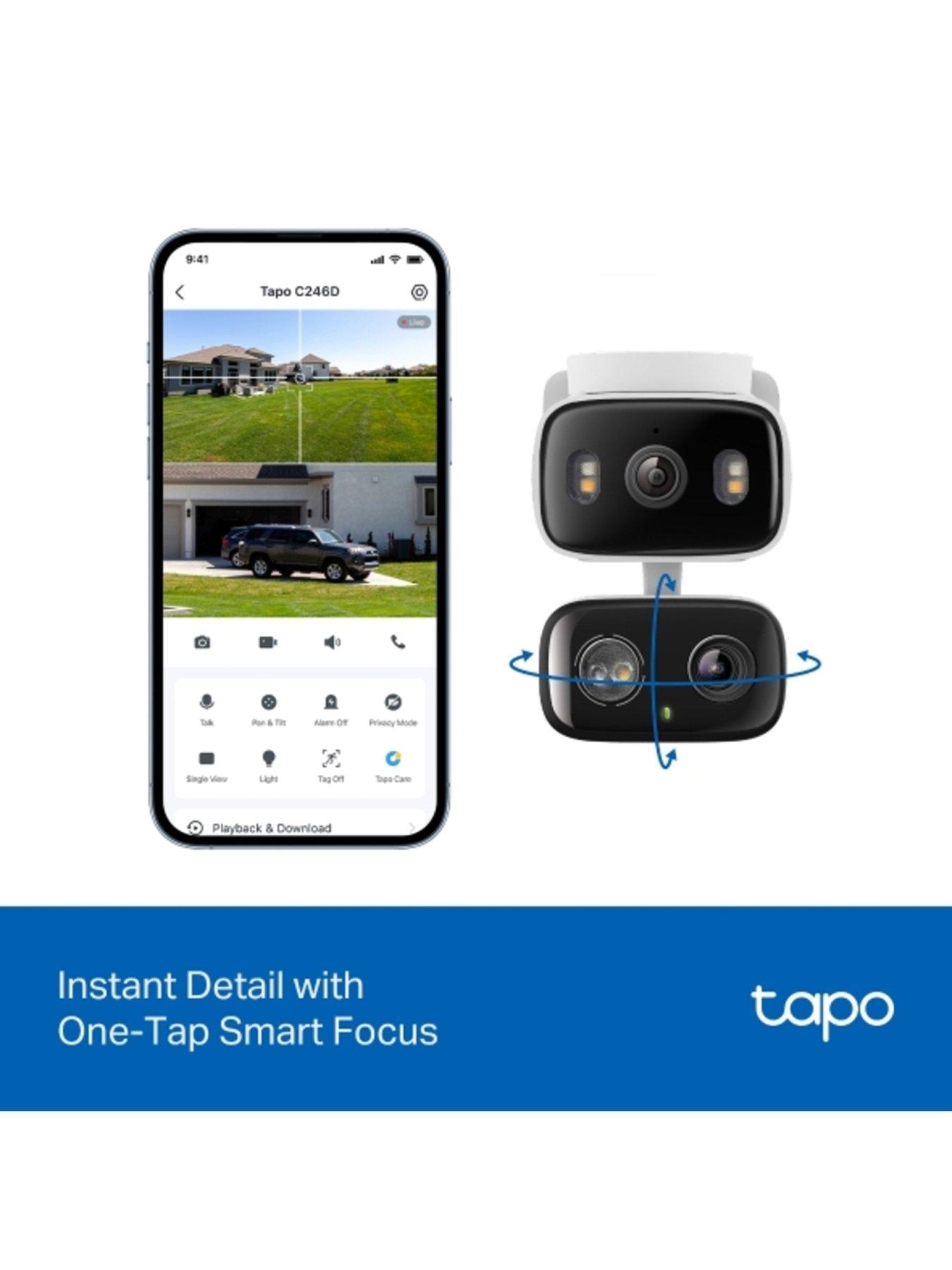  image of tp-link-tapo-c246d-pan-amp-tilt-outdoor-2k-3mp-dual-lens-wi-fi-smart-security-camera-two-views-one-screen