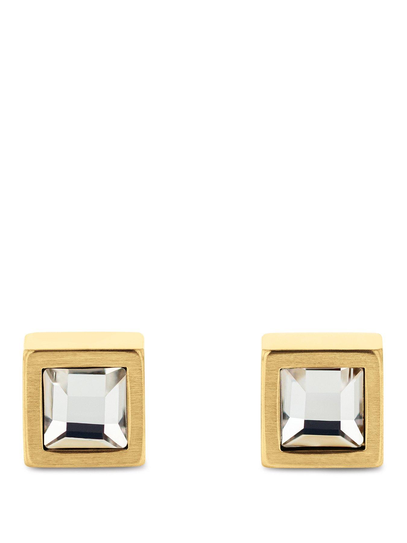 undefined Calvin Klein's Men's CK Essential Links Gold Plated Earrings
