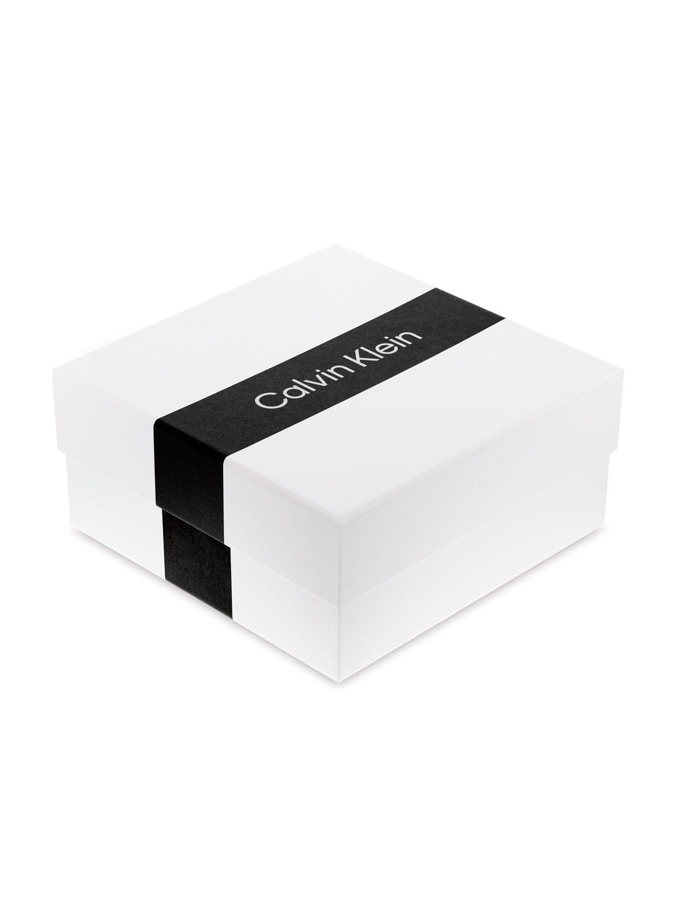 Image 4 of 4 of Calvin Klein Calvin Klein's Men's CK Essential Links Gold Plated Earrings