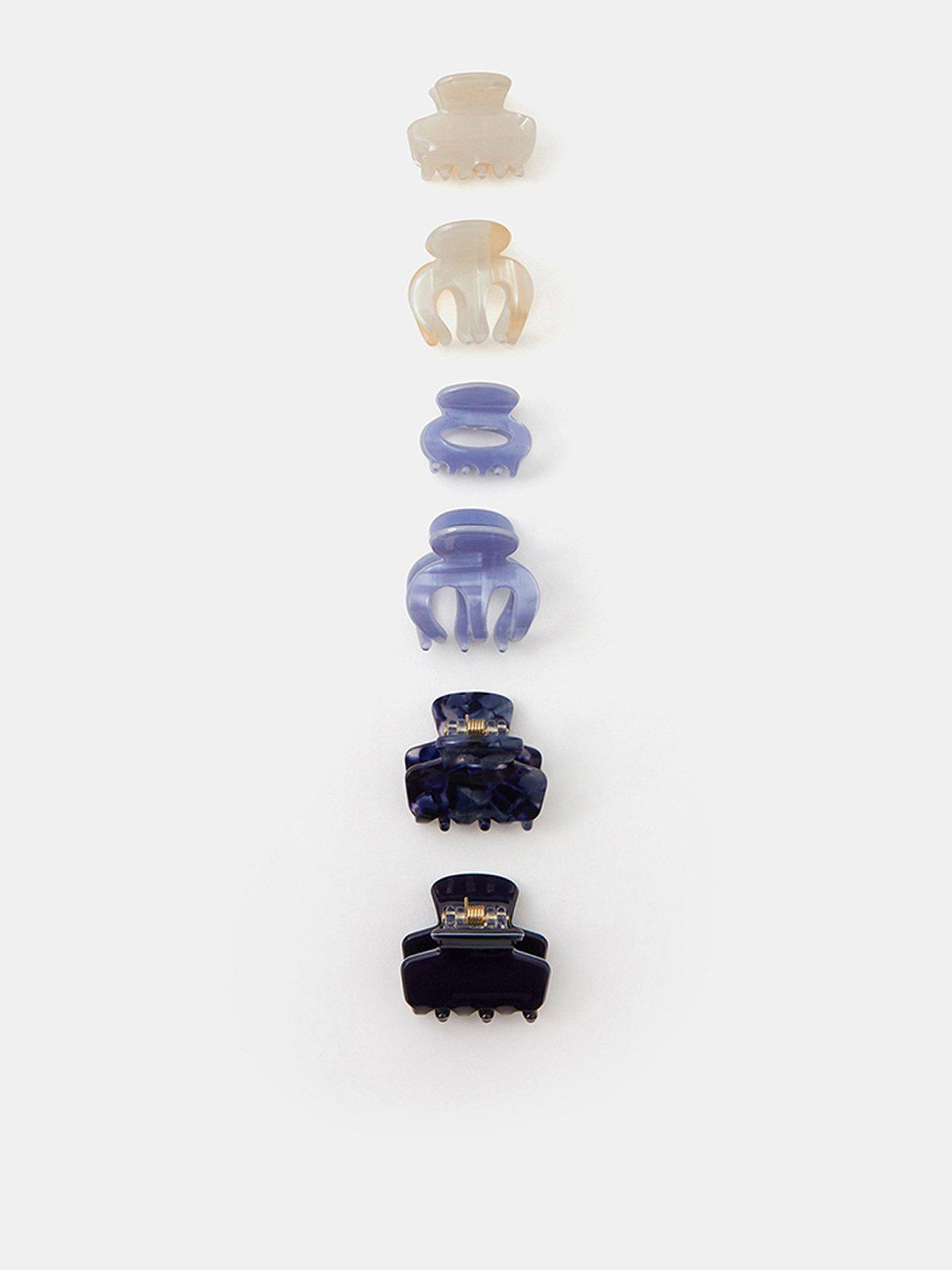 Image 1 of 2 of Accessorize 6-Pack Mini Claw Clips - Blue