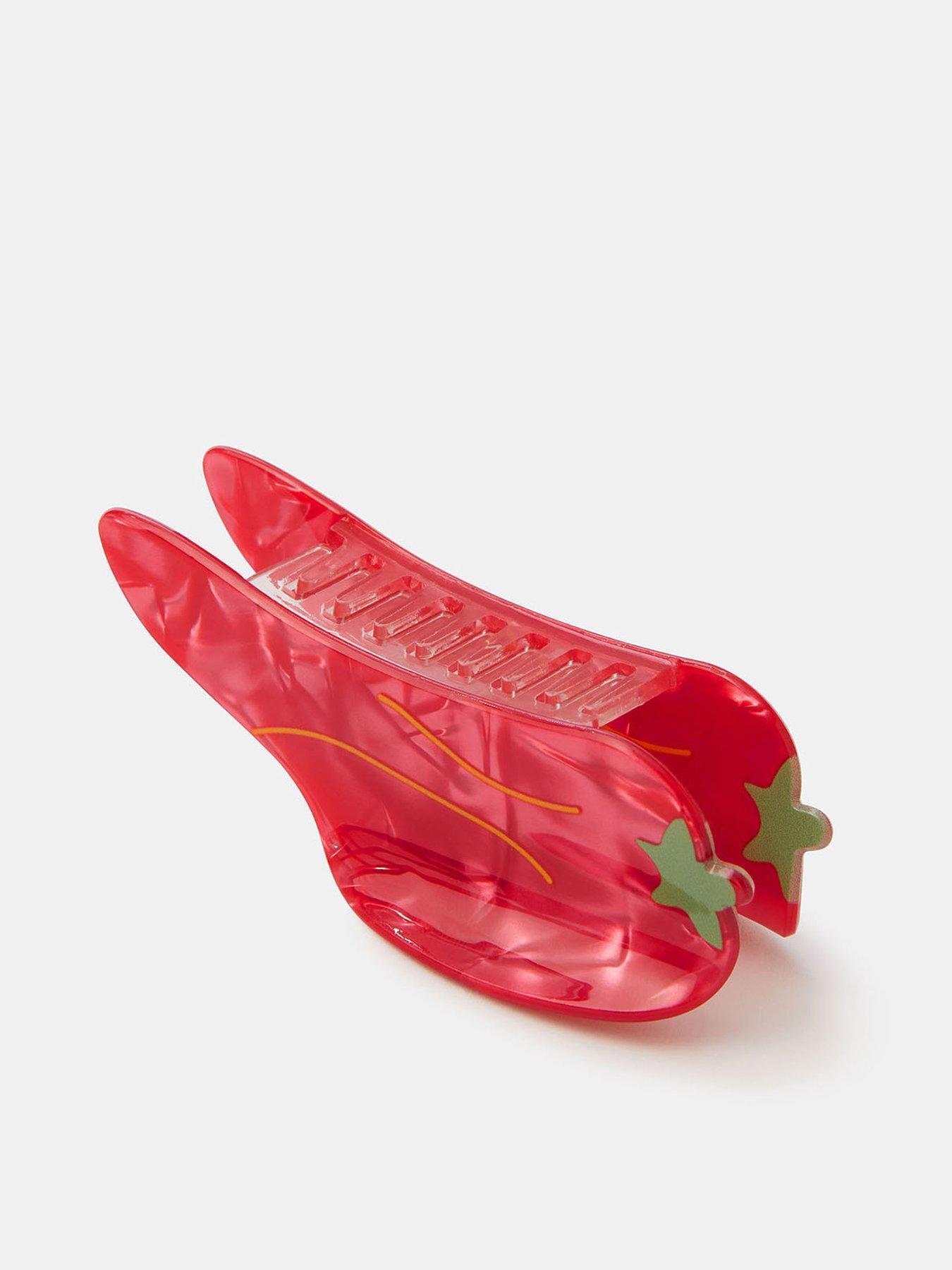 Image 2 of 2 of Accessorize Chilli Clawclip - Red