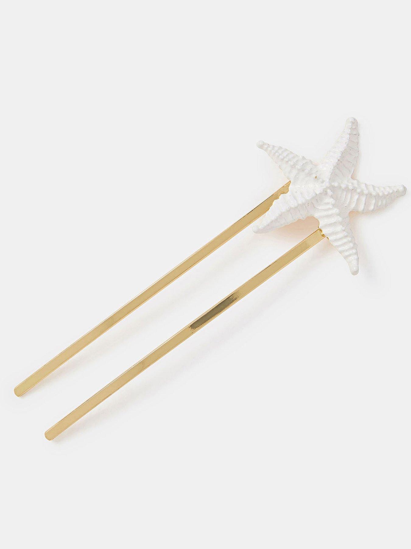 Image 2 of 2 of Accessorize Star Fish French Pin - Gold