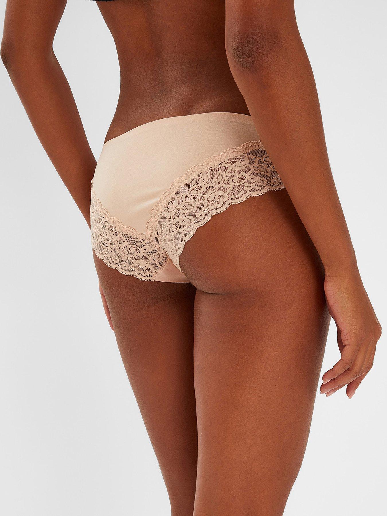 Image 2 of 5 of Accessorize 2-Pack Lace-Back Briefs - Black/Natural