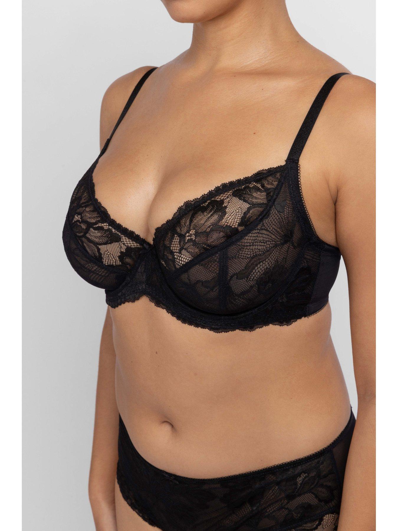 Image 4 of 4 of DORINA Dorina Perfect Lace Uw Non Pad Plunge - Fb - Black