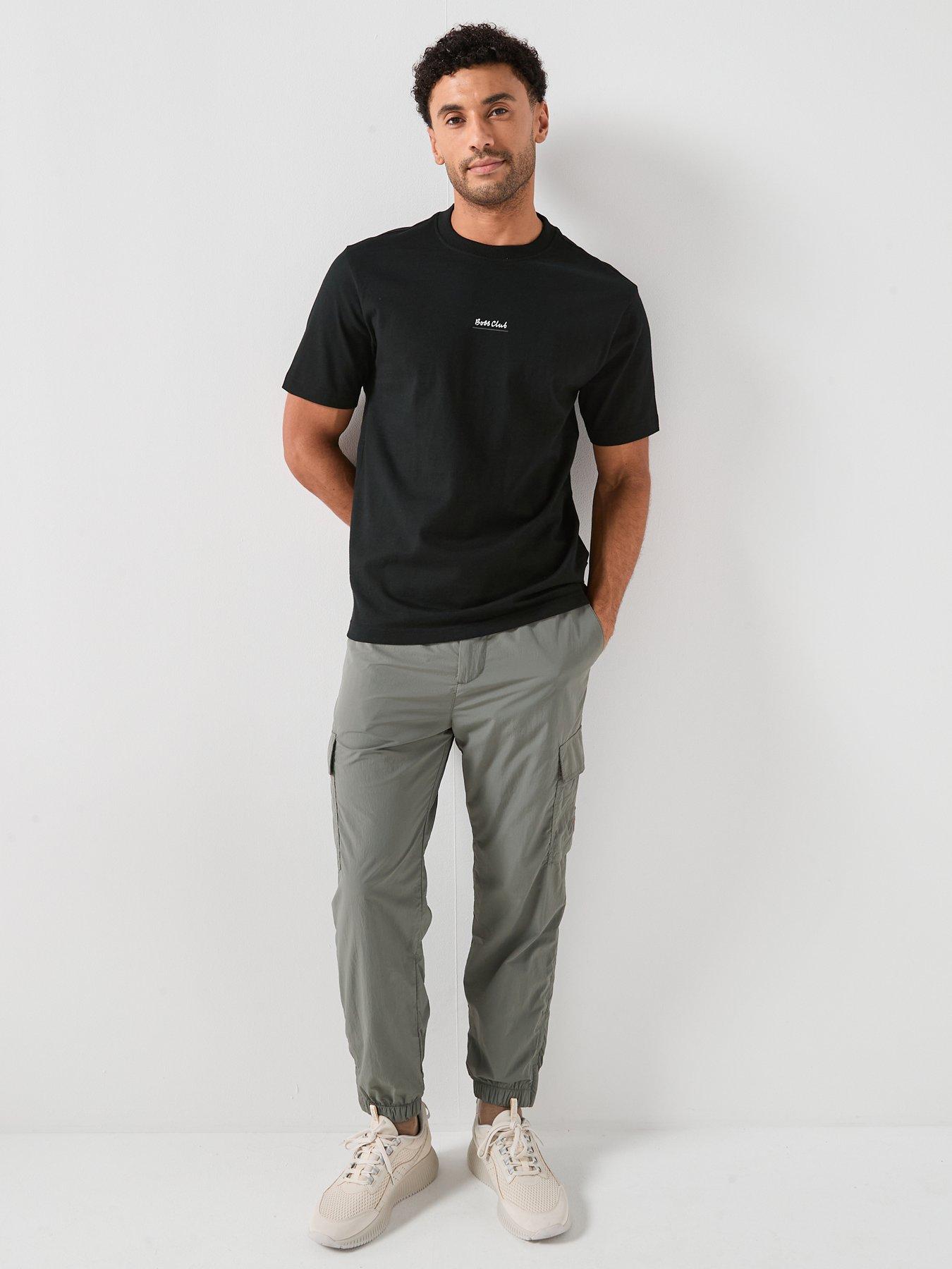 Image 3 of 4 of BOSS Sracky-5 Cargo Stretch Nylon Trousers - Green