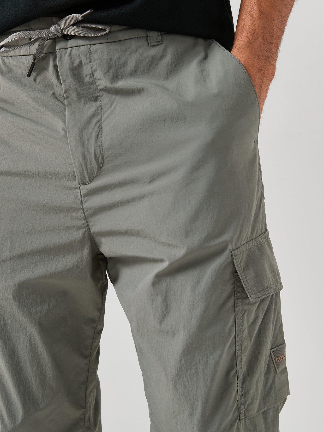 Image 4 of 4 of BOSS Sracky-5 Cargo Stretch Nylon Trousers - Green
