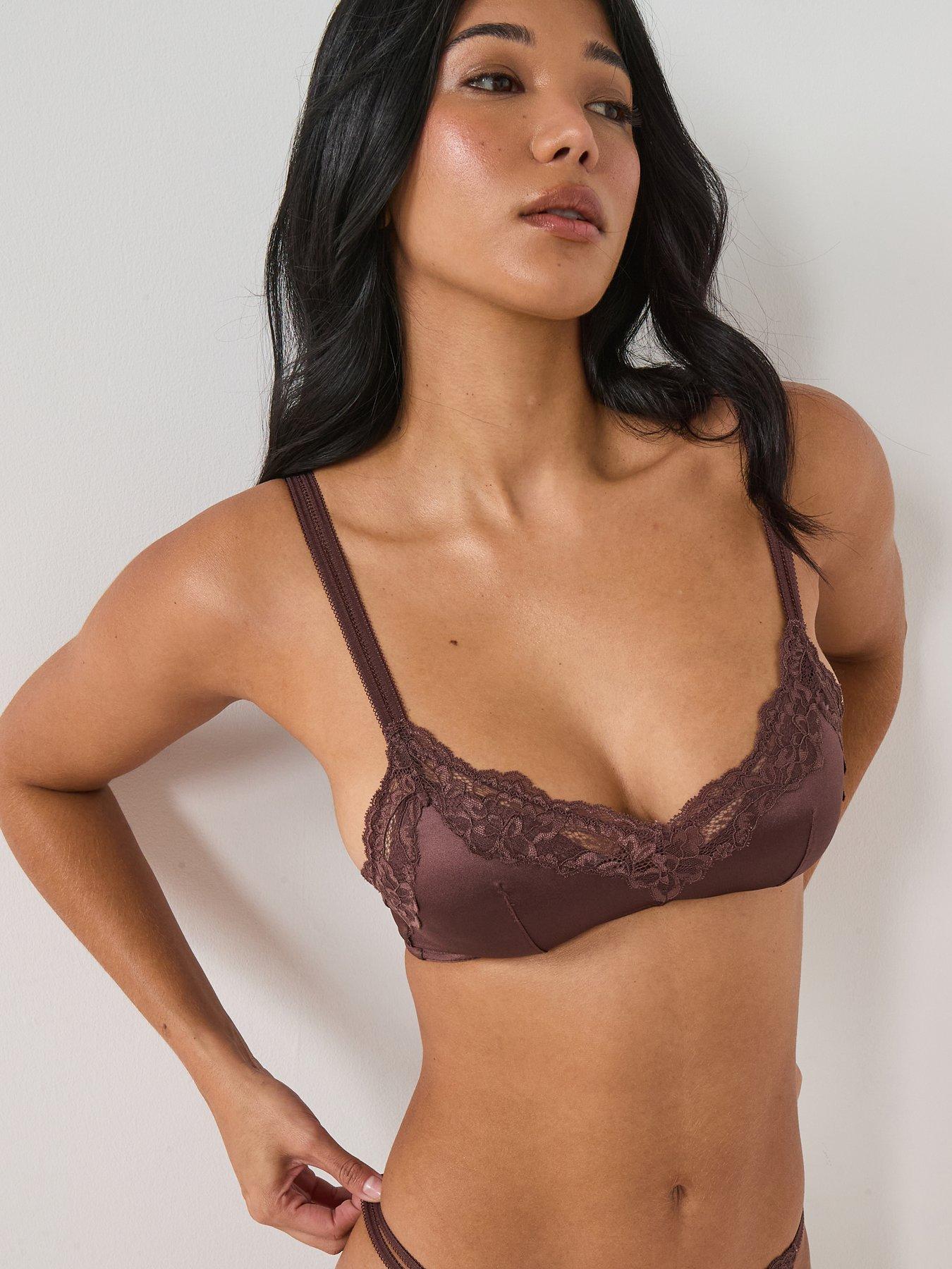 Image 1 of 5 of DORINA Origins-shiny Micro Non Padded Bralette - Brown